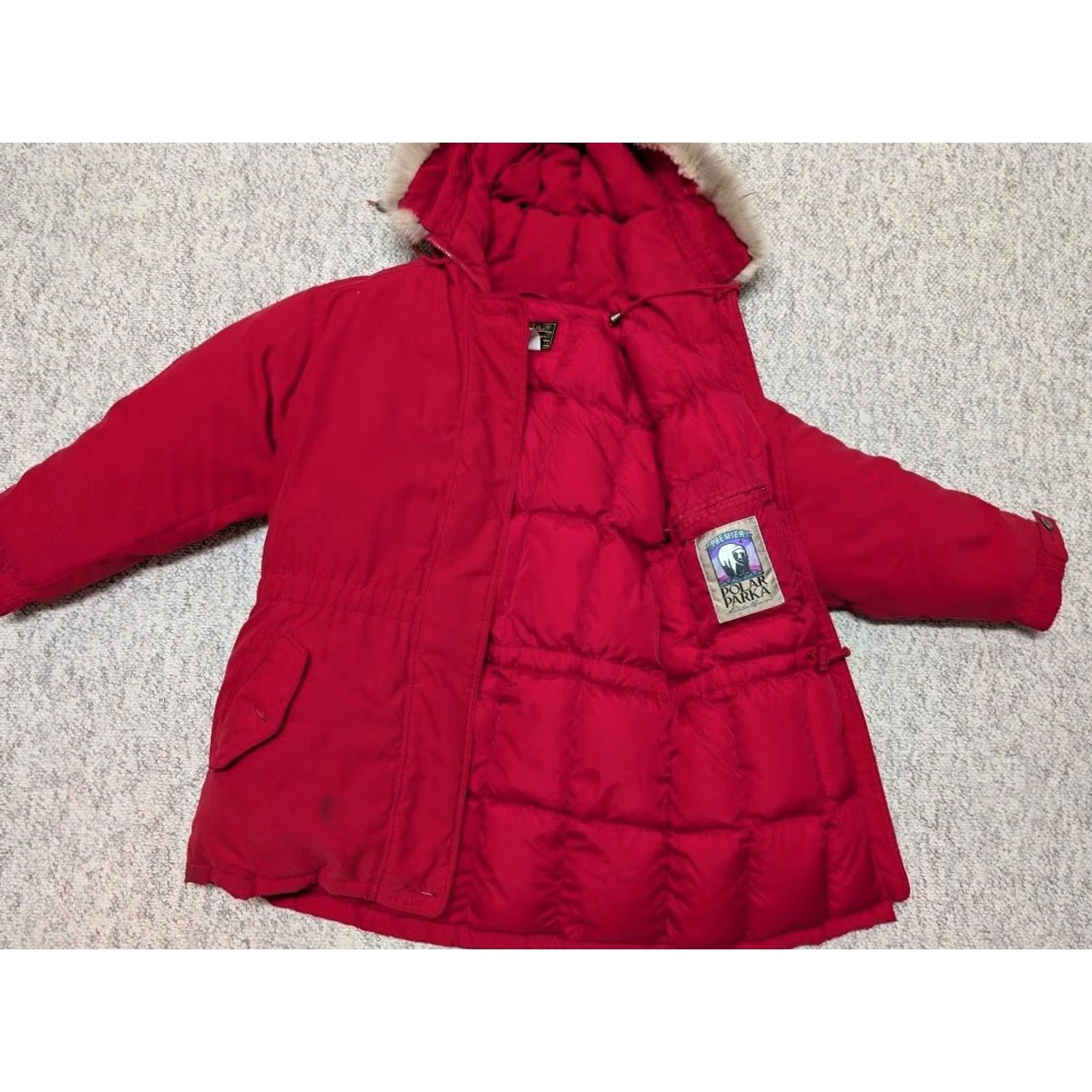 Eddie Bauer VINTAGE Eddie Bauer polar parka S arctic GOOSE DOWN coat jacket COYOTE FUR hood Women Red XS? Size S / US 4 / IT 40 - 3 Thumbnail