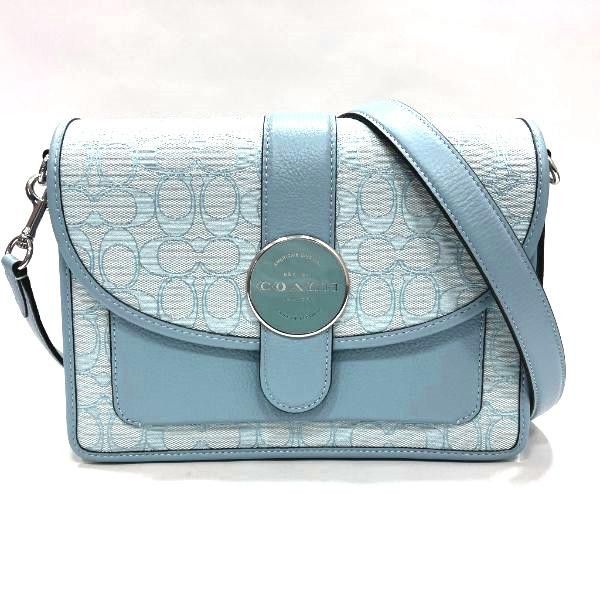 image of Coach Signature Ronnie Crossbody Bag in Blue, Women's