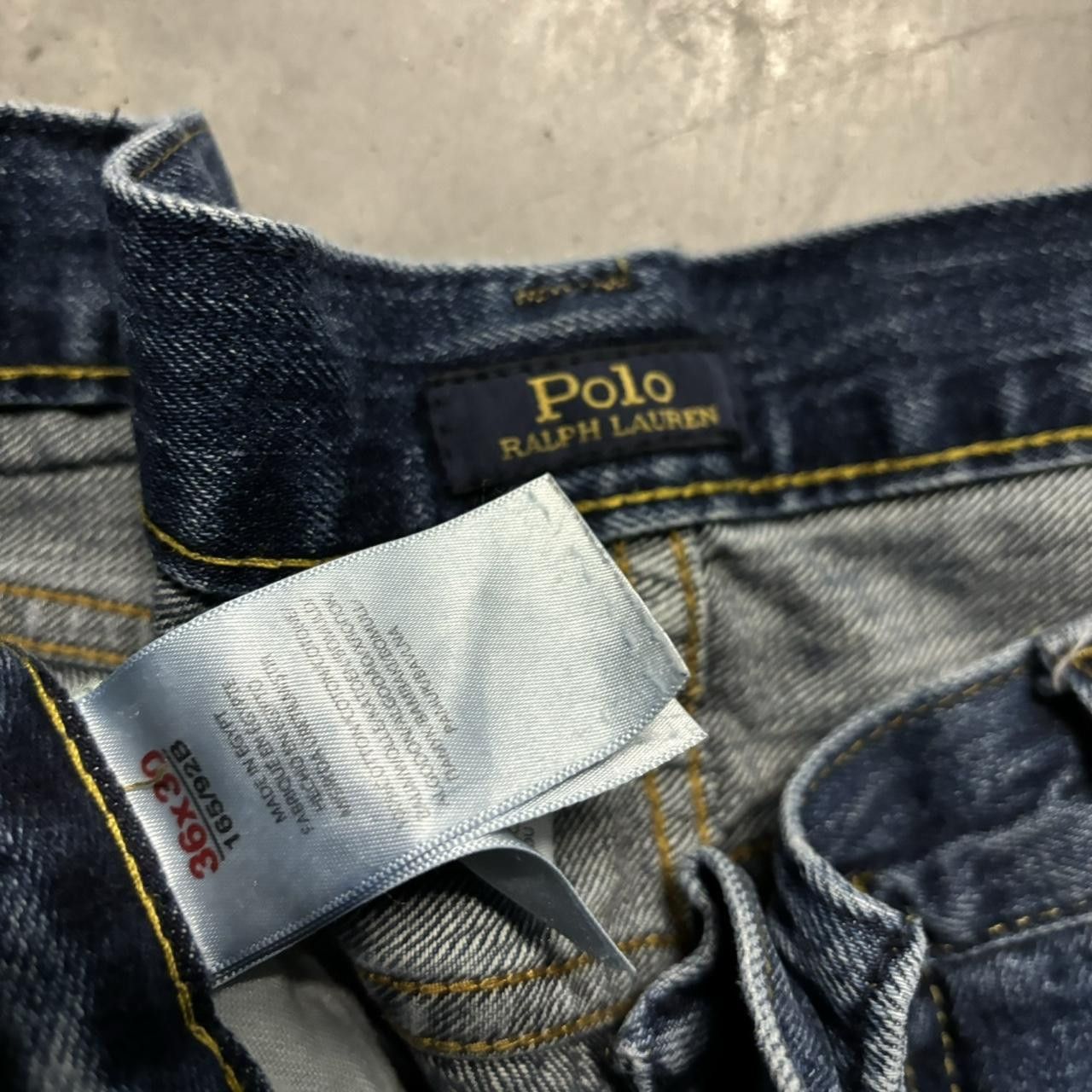 Polo Ralph Lauren × Vintage Crazy Y2K/2000s Grunge Polo Ralph Lauren Dark Wash Denim Jeans! Size US 36 / EU 52 - 8 Thumbnail