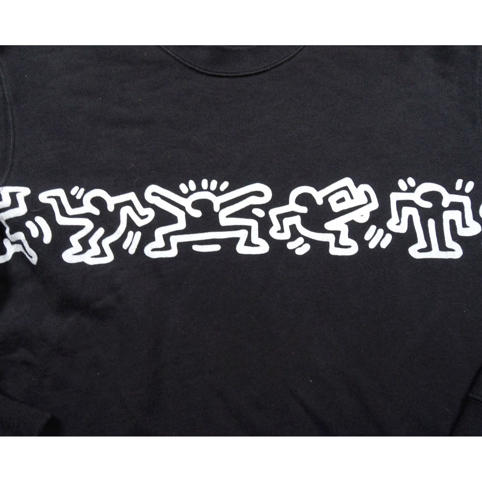 Uniqlo Uniqlo Sweatshirt Mens M Black Keith Haring Graphic Art Crewneck Sweater Size US M / EU 48-50 / 2 - 2 Thumbnail