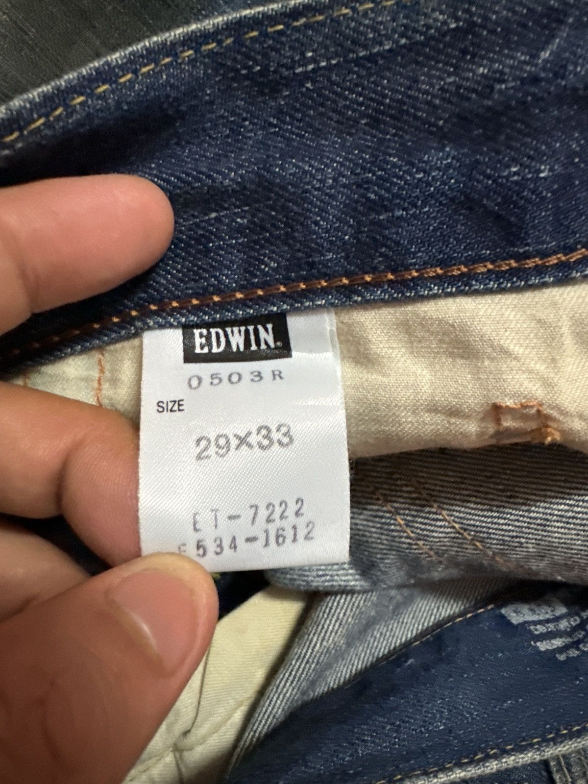 Edwin Vintage Distressed Edwin Muddy Dirty Blue Wash Jeans Size US 31 - 16 Thumbnail