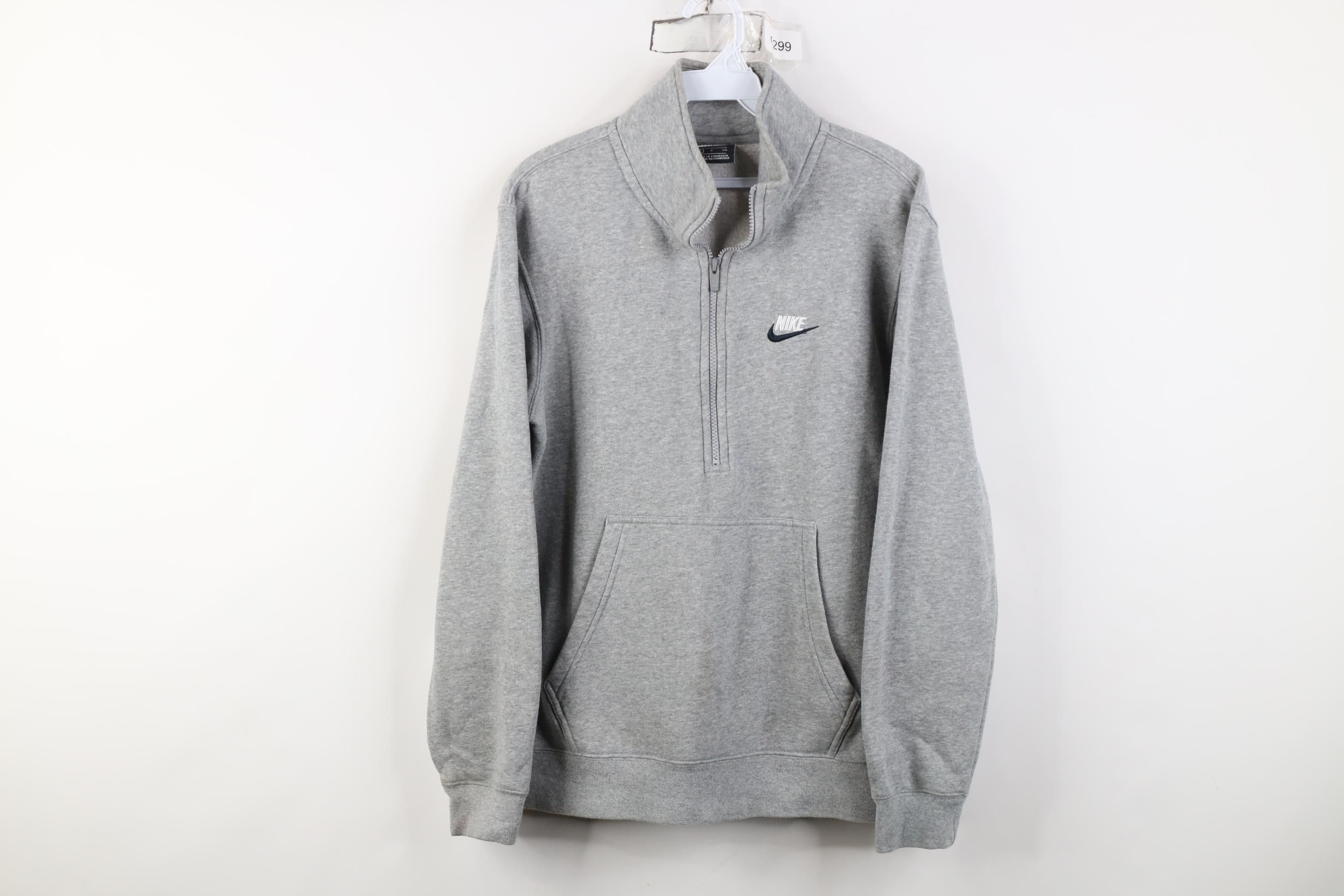 Nike Vintage Y2K Nike Scott Mini Swoosh 1/2 Zip Sweatshirt Gray Size US S / EU 44-46 / 1 - 1 Thumbnail