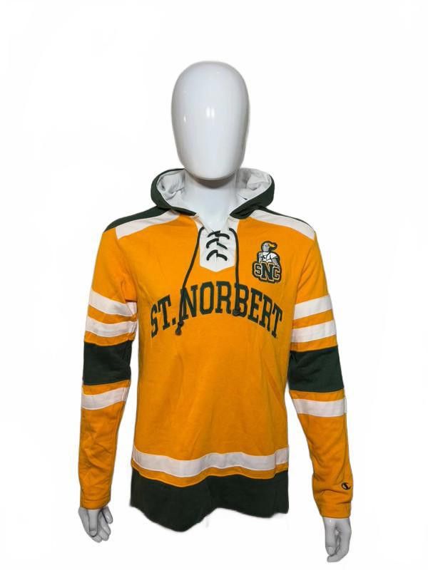 Champion Vintage St. Norbert College Hockey Hoodie – Yellow Small Size US S / EU 44-46 / 1 - 1 Thumbnail