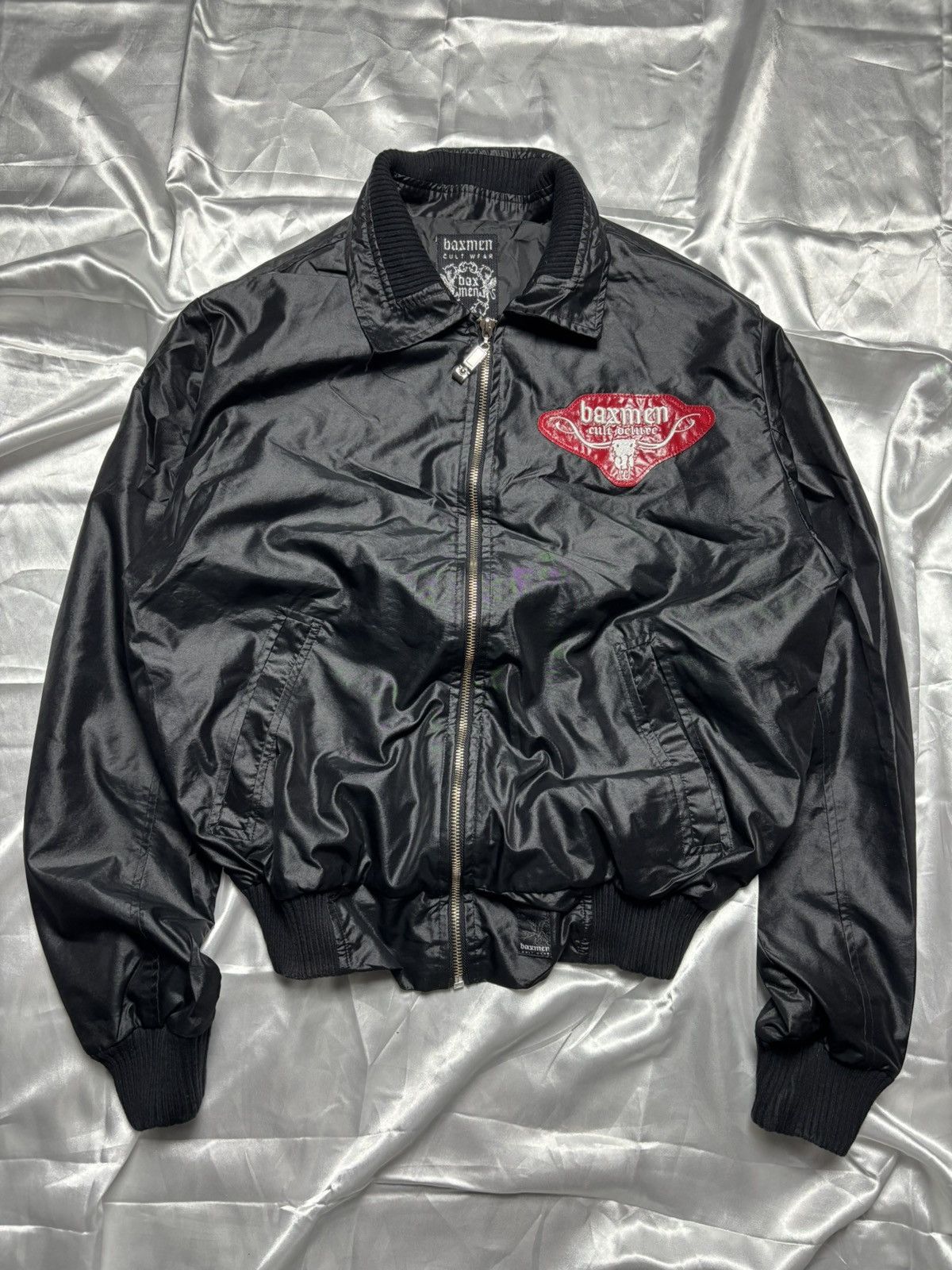 Japanese Brand × Vintage Vintage printed light bomber jacket rhinestones Size M / US 6-8 / IT 42-44 - 2 Thumbnail