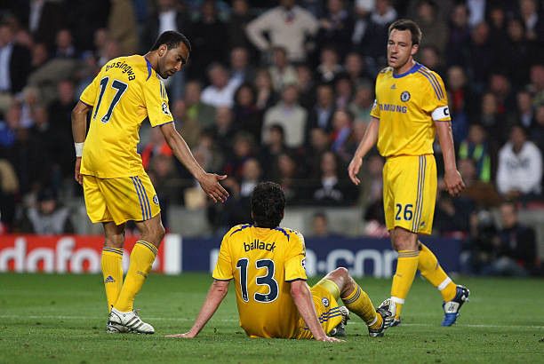 Adidas Chelsea away 2008/2009 ballack long sleeve jersey football Size US L / EU 52-54 / 3 - 13 Thumbnail