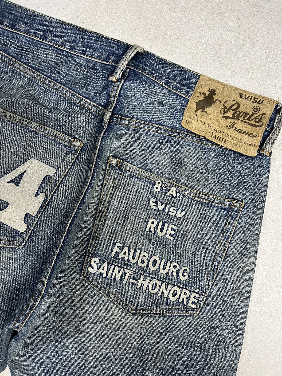 Evisu Evisu Paris Embroidered Dust-Wash Jeans Size US 32 / EU 48 - 4 Thumbnail