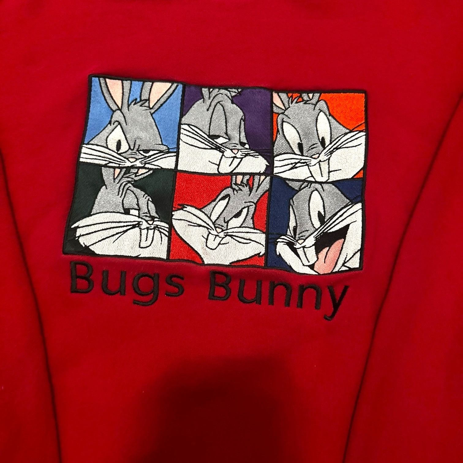 Vintage 1995 Bugs Bunny Red sweatshirt Size US L / EU 52-54 / 3 - 2 Thumbnail