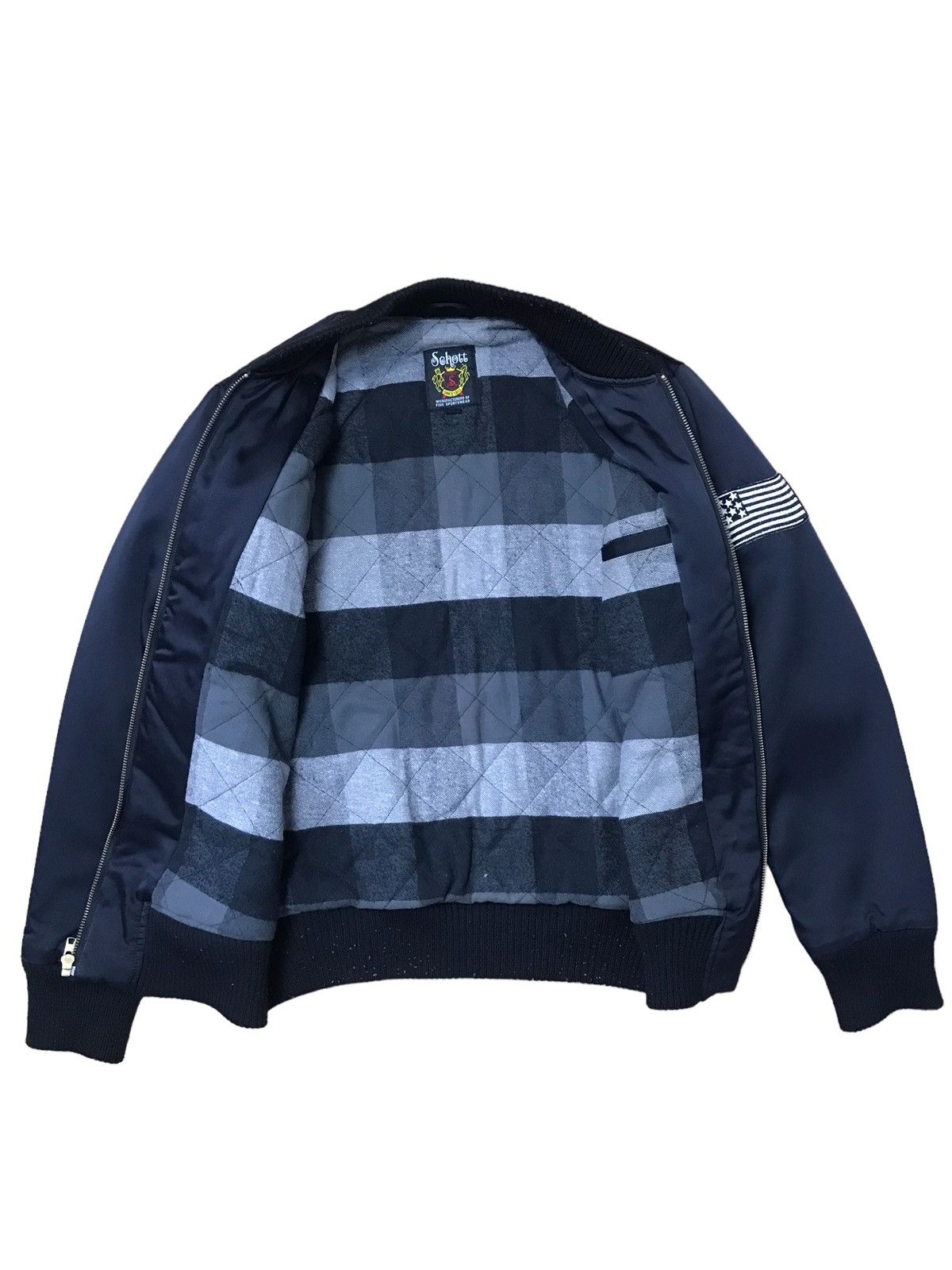 Vintage Schott New York City Embroidery Bomber Jacket