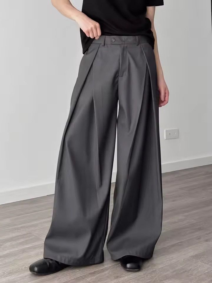 Vintage Wide Leg Dress Pants, Pleated Formal Trousers Size US 30 / EU 46 - 10 Thumbnail