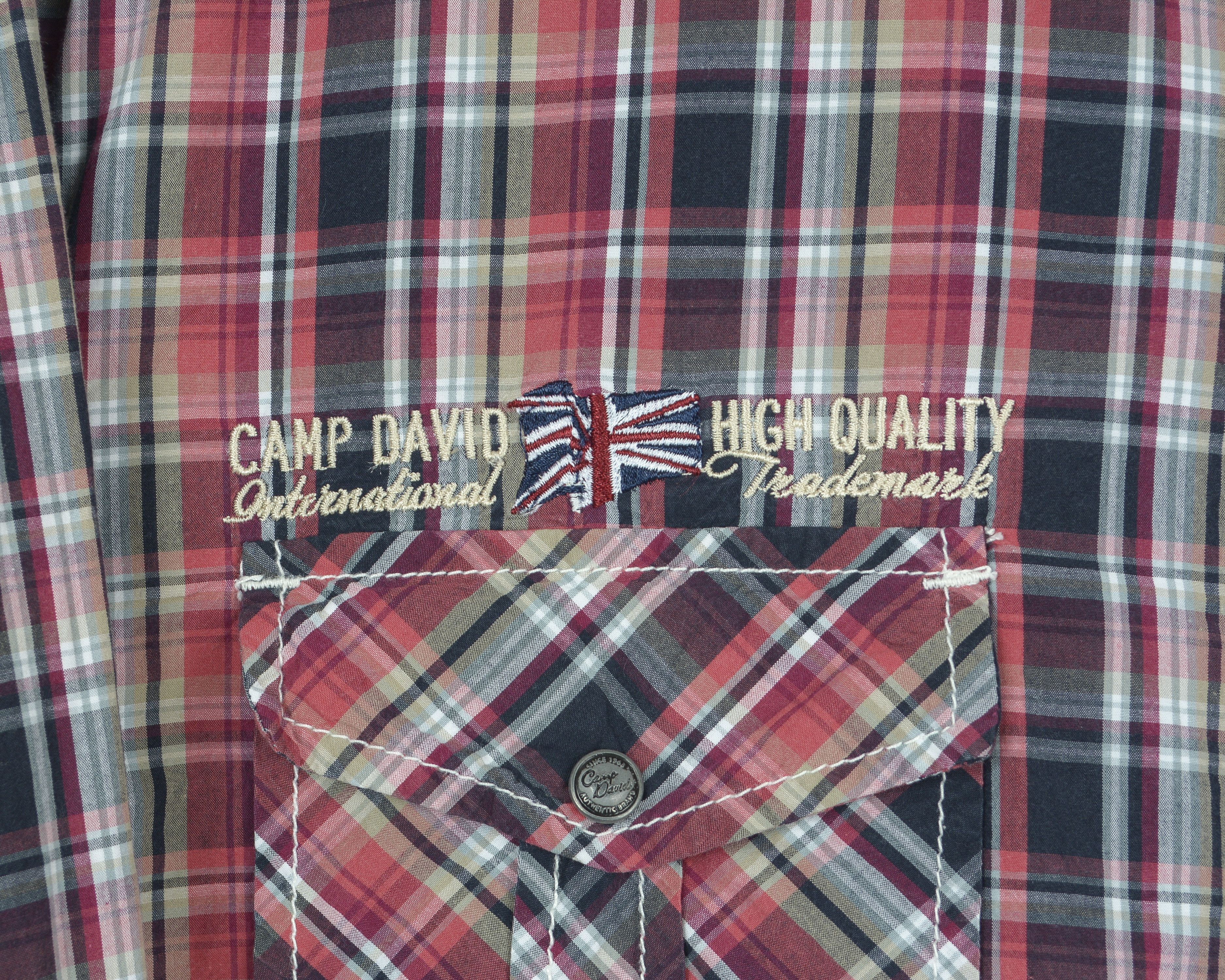Camp David Casual Shirt Long Sleeve Button Embroidery Check Regular Size US L / EU 52-54 / 3 - 4 Thumbnail