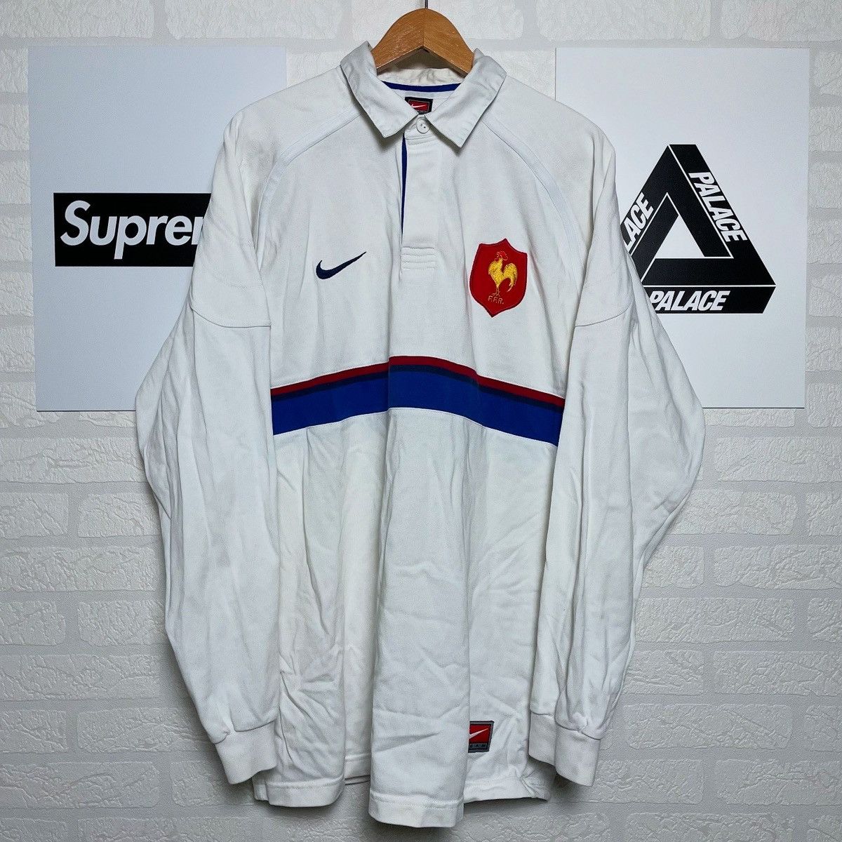 Nike × Vintage Vintage France Rugby Union Jersey Long Sleeve Shirt Rare Size US XL / EU 56 / 4 - 1 Thumbnail