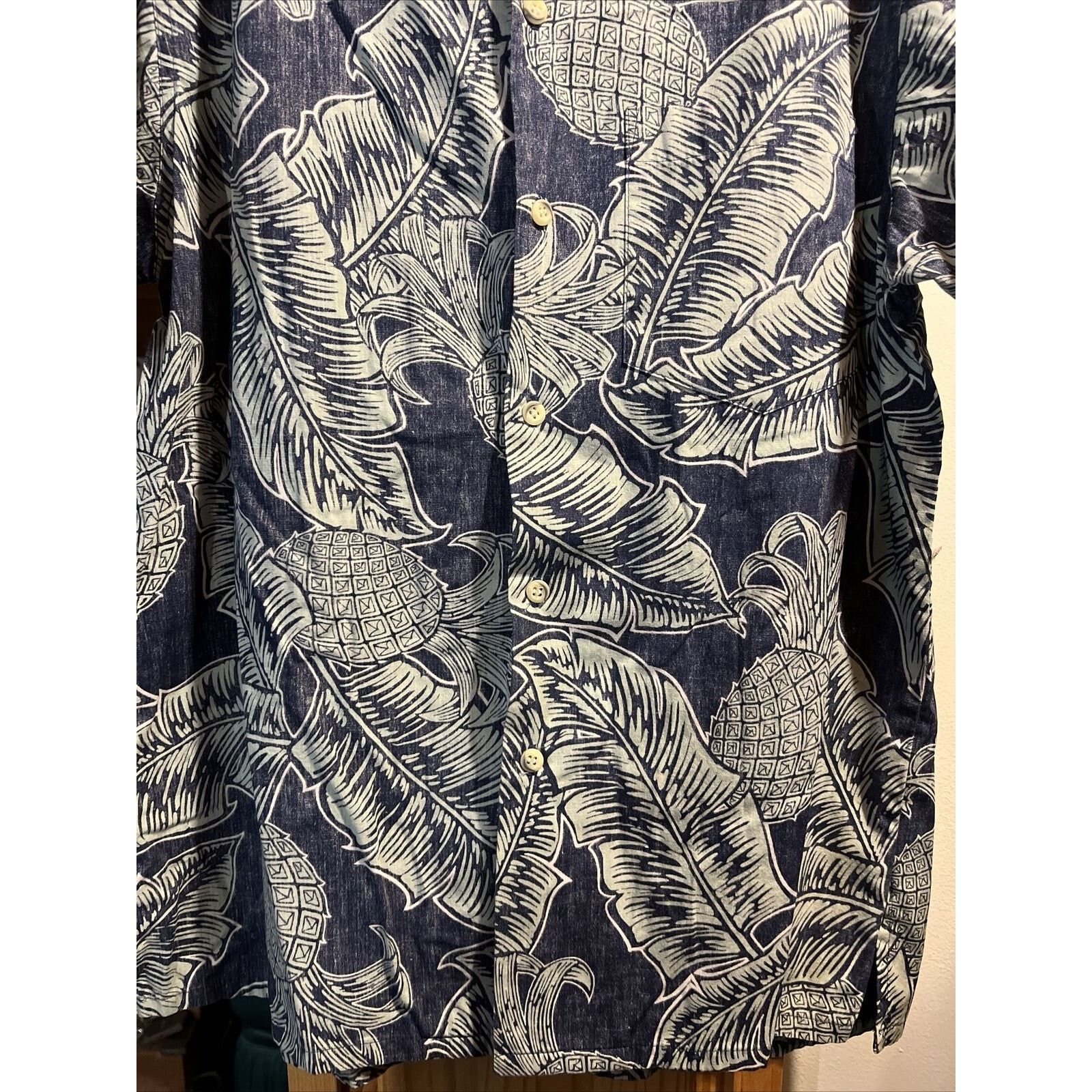 Other Go Barefoot Men’s M Blue Floral SS Cotton Hawaiian Shirt Size US M / EU 48-50 / 2 - 7 Thumbnail