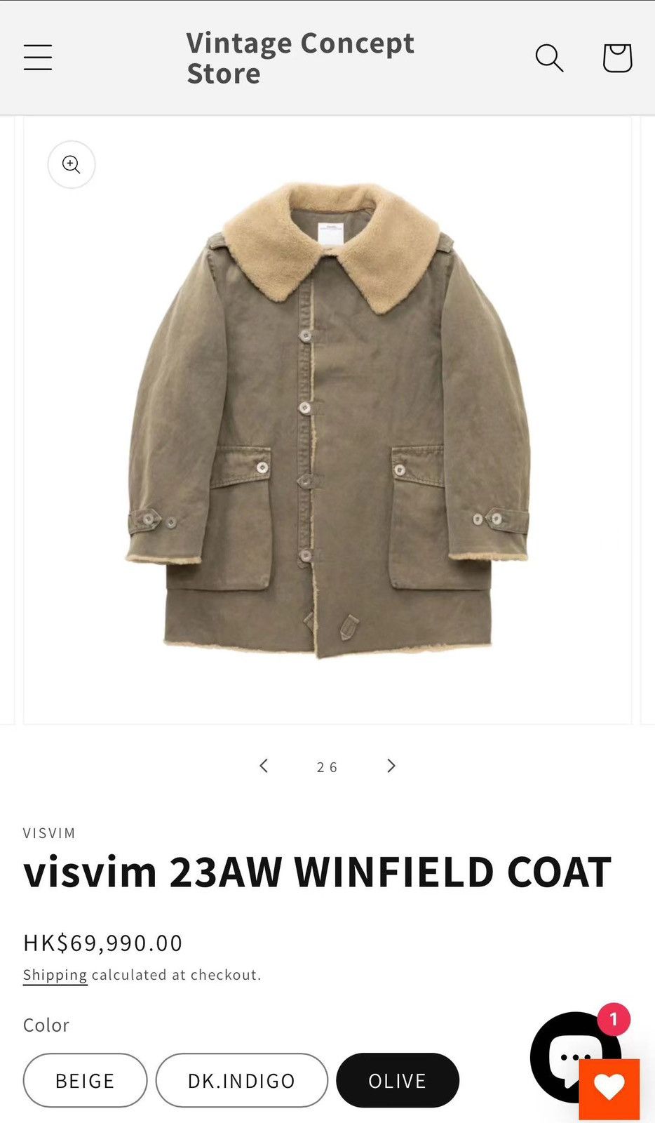 PEERLESS visvim COAT ジャケット・アウター WINFIELD