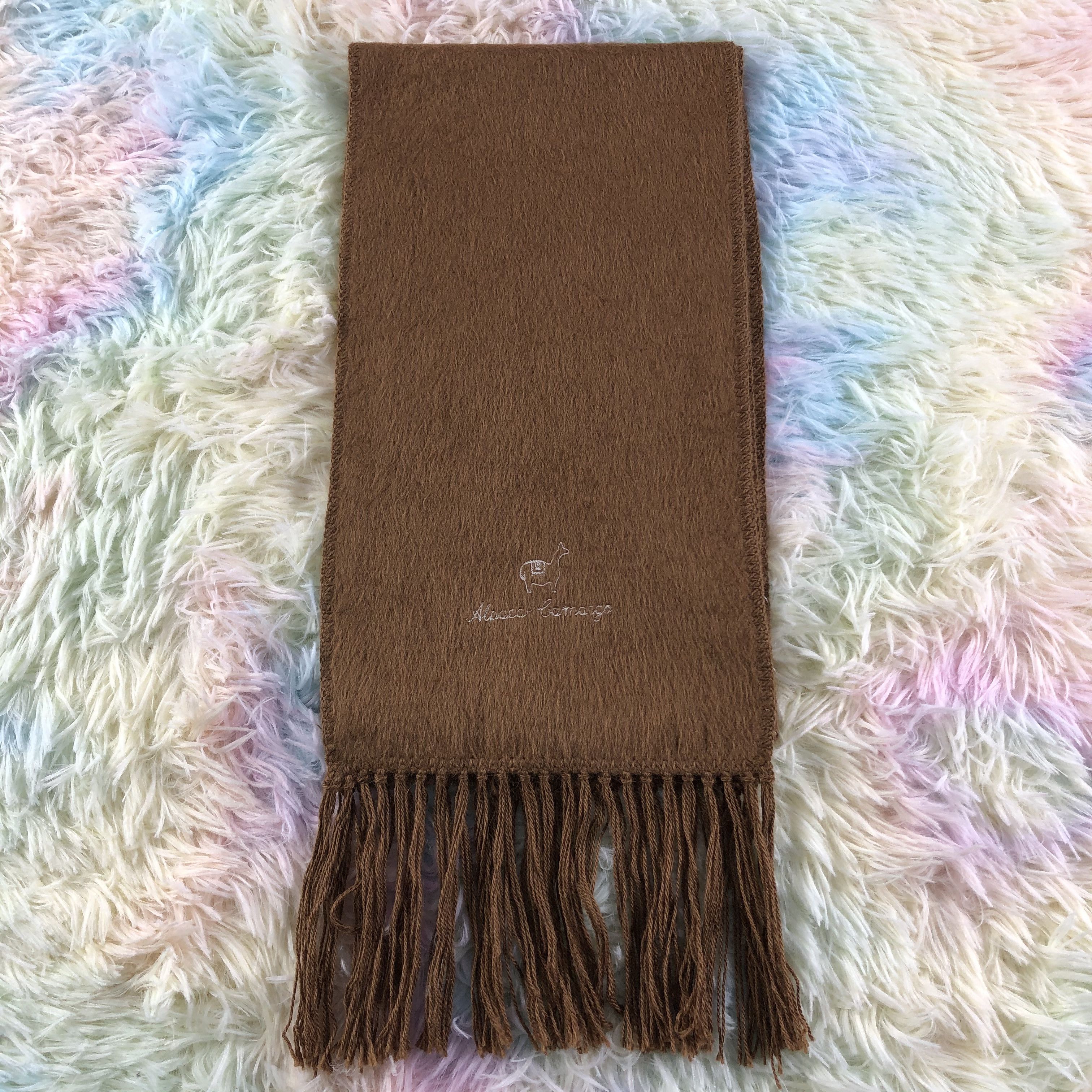 Vintage Alpaca Scarf / Muffler / Neckwear - KM437 Size ONE SIZE - 2 Thumbnail