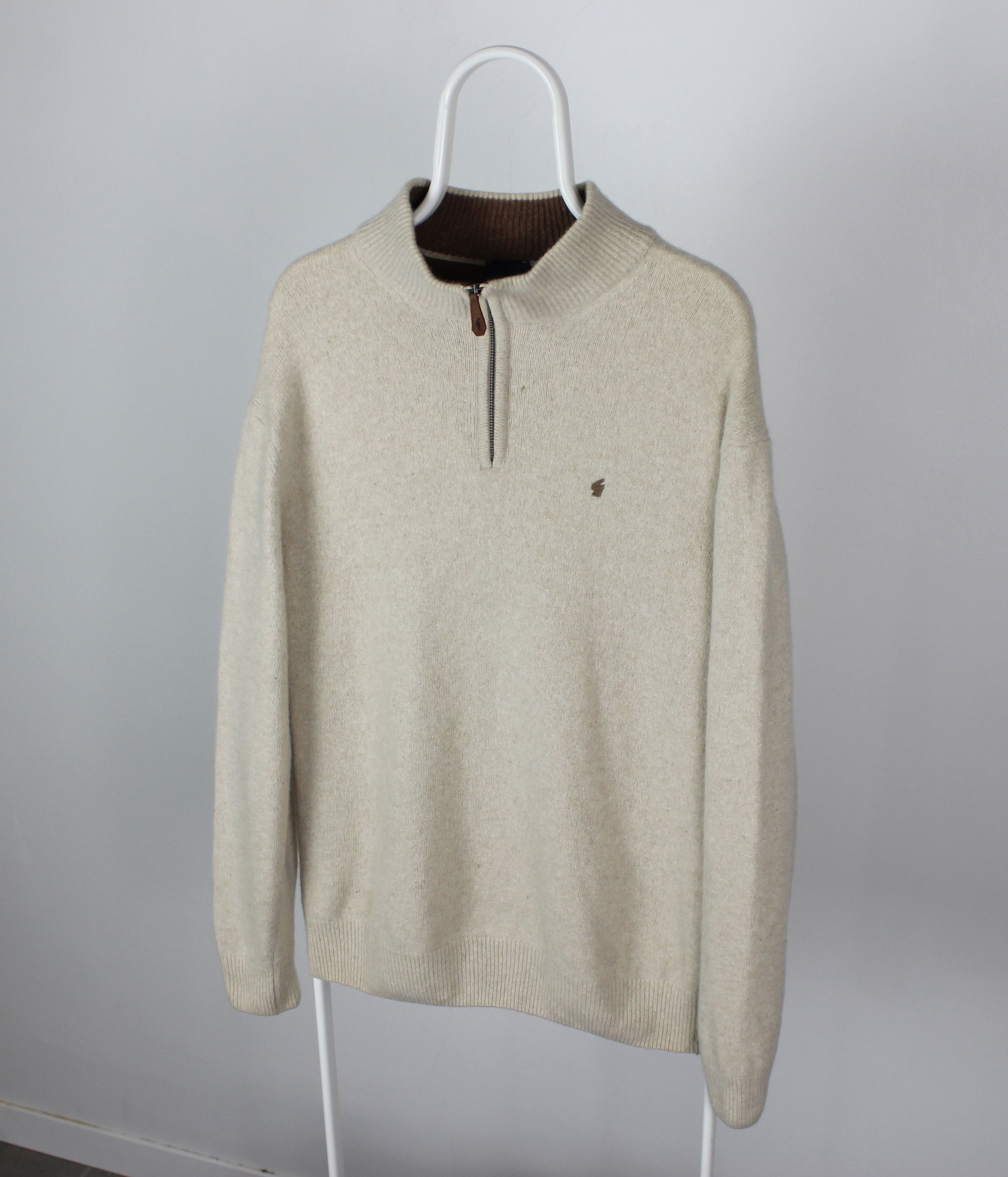 Gabicci Gabicci zip sweater beige pure wool Collezione True L XL Size US XL / EU 56 / 4 - 5 Thumbnail