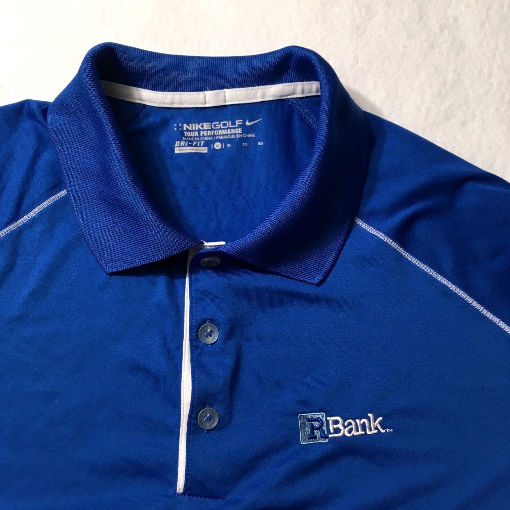 Nike Nike Polo Shirt Mens XL Blue Dri-Fit Golf Casual Short Sleeve Polo Nike Golf Logo Size US XL / EU 56 / 4 - 2 Thumbnail