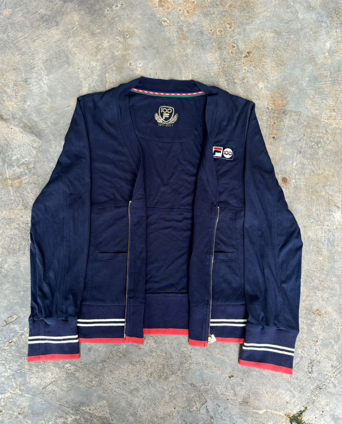 Fila Vintage Fila100 Sweatshirt Zipper Size US M / EU 48-50 / 2 - 2 Thumbnail