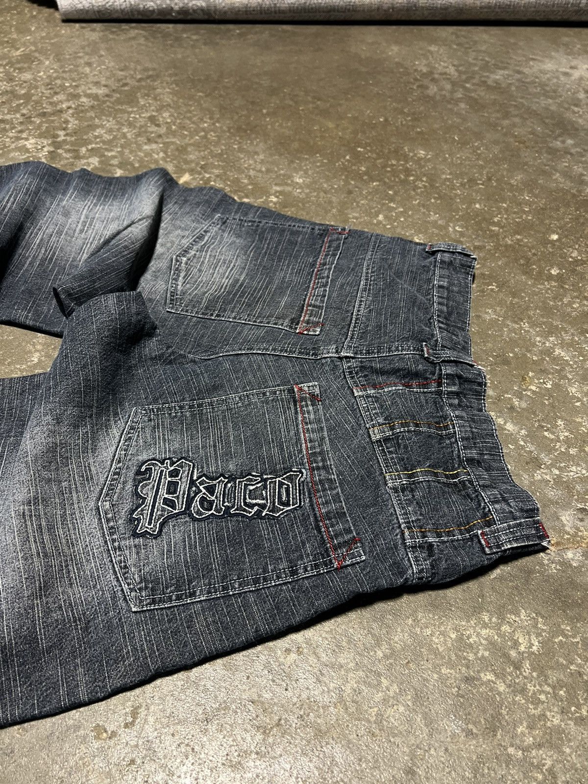 Japanese Brand × Vintage Vtg 90s y2k Paco Jeans JNCO Embroidered Baggy Skater Jeans Size US 31 - 3 Thumbnail