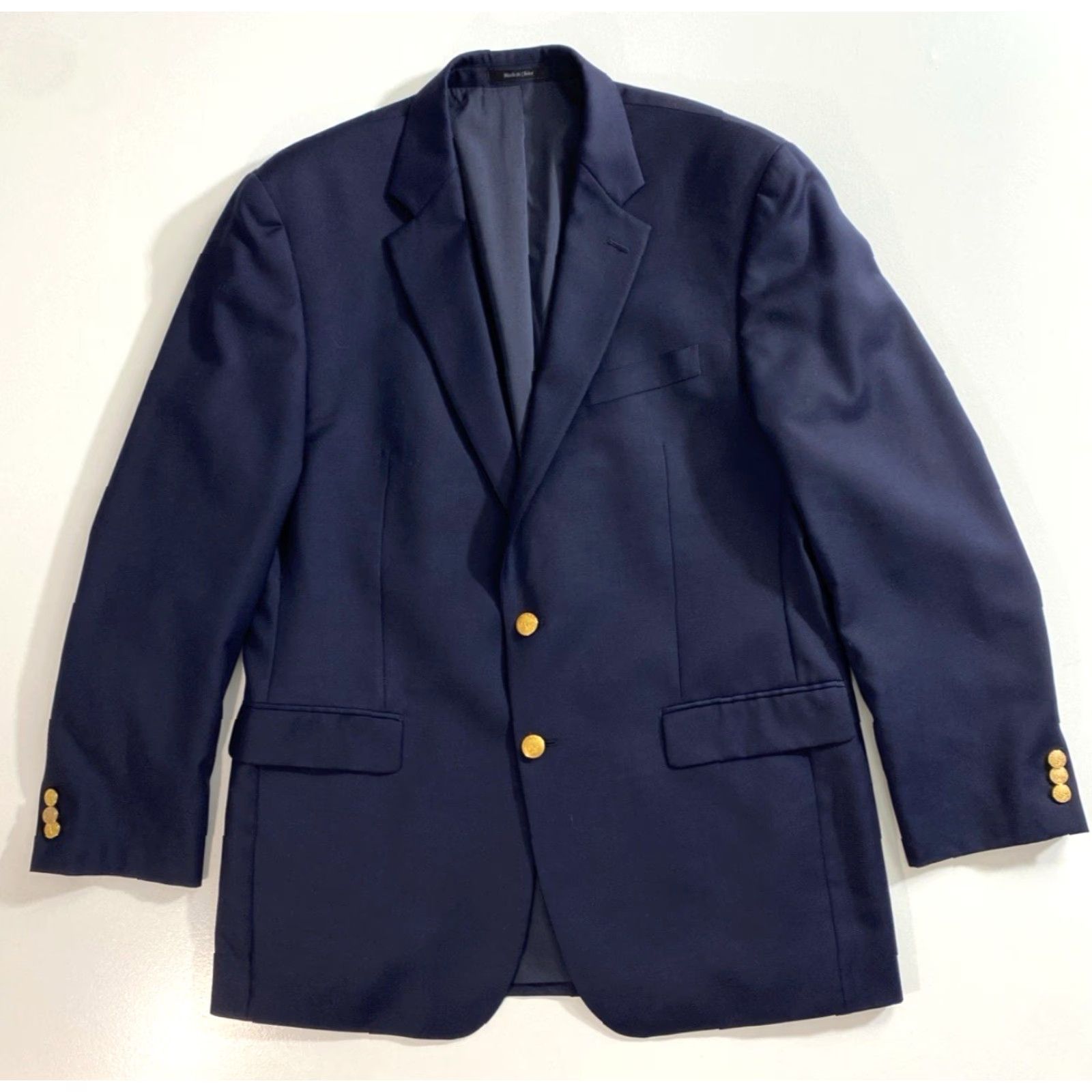 Ralph Lauren Lauren Ralph Lauren Men's Blazer Wool Navy 42 L Two-Button 100% Wool Classic Preppy Vintage Womens? Size 42R - 3 Thumbnail