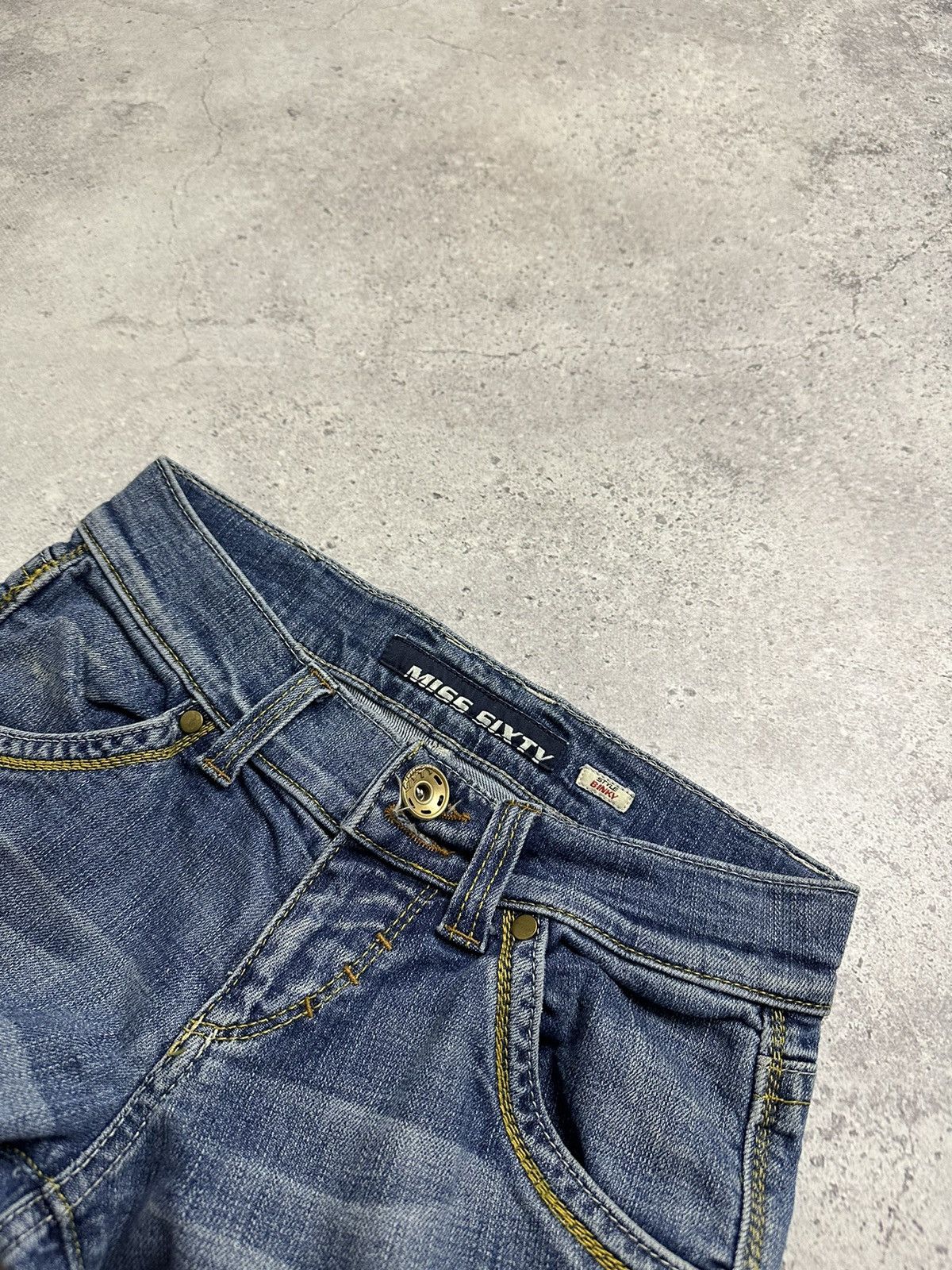 Miss Sixty Miss Sixty Style Binky 00s Y2k Low Rise Denim Blue Jeans Size 27" / US 4 / IT 40 - 13 Thumbnail