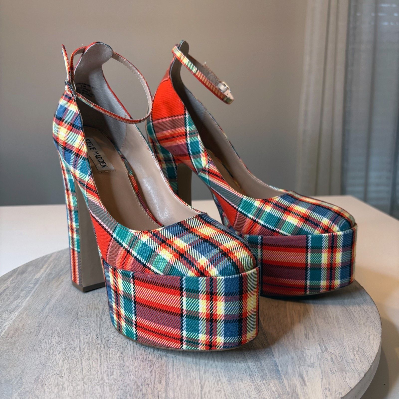 Steve Madden Steve Madden Skyrise Plaid Platform Heels Women's Size 9.5 Size US 9.5 / IT 39.5 - 1 Thumbnail
