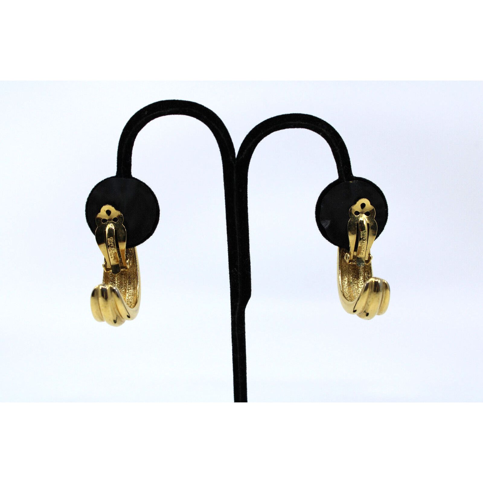 Givenchy GIVENCHY Vintage Goldtone Shrimp Shaped Clip On Earrings Size ONE SIZE - 3 Thumbnail