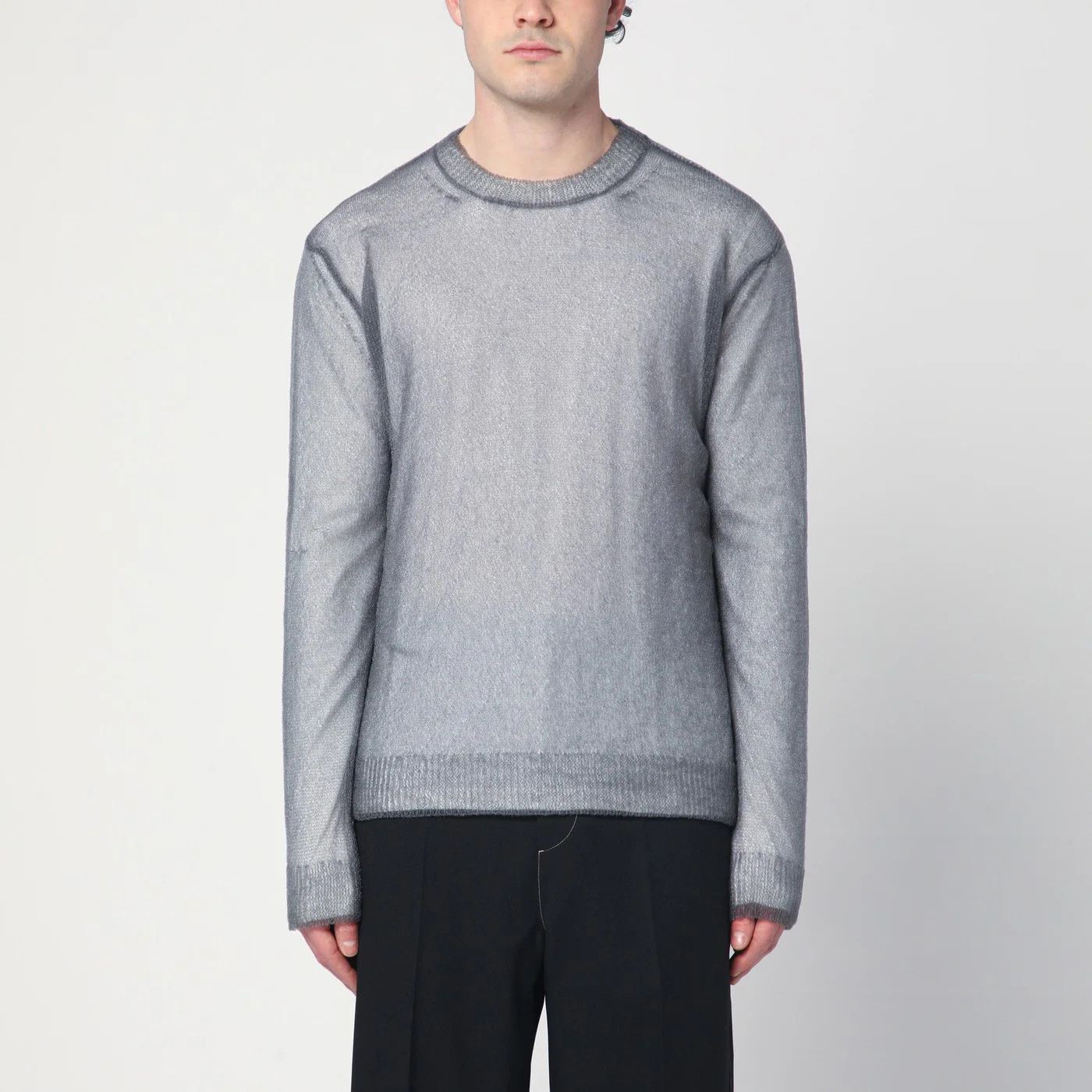 Jil Sander o1d2blof0526 Layered Jumper Sweater in Gray Size US M / EU 48-50 / 2 - 4 Thumbnail