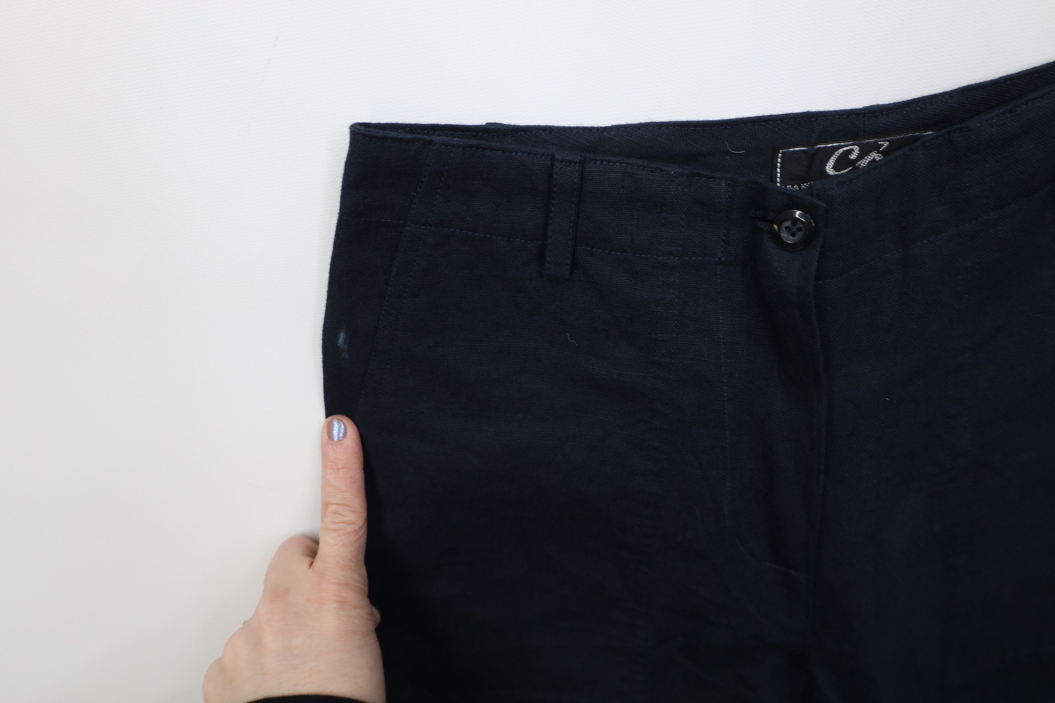 Vintage Vintage 70s Streetwear Baggy Wide Leg Cargo Pants Navy Blue Size 28" / US 6 / IT 42 - 5 Thumbnail