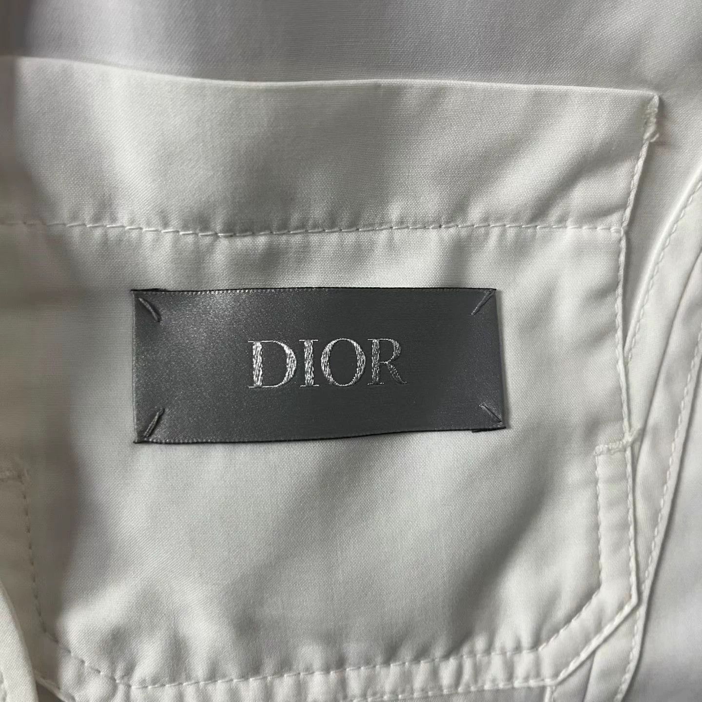 Dior Dior white colorblock single-breasted pocket work jacket Size US S / EU 44-46 / 1 - 3 Thumbnail