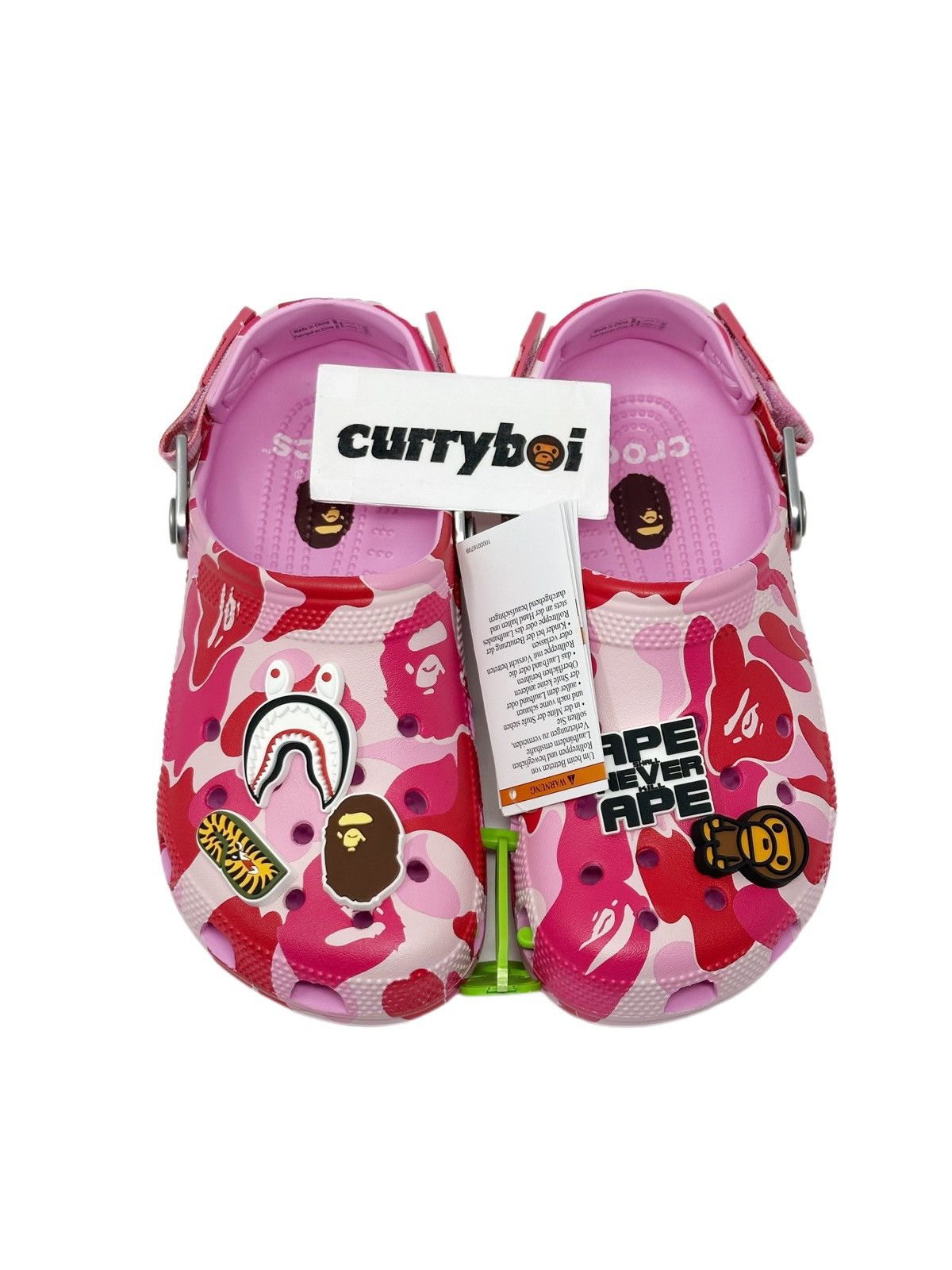 Bape × Crocs Crocs Classic Clog A Bathing Ape ABC Camo Pink Size US 10 / EU 43 - 2 Thumbnail