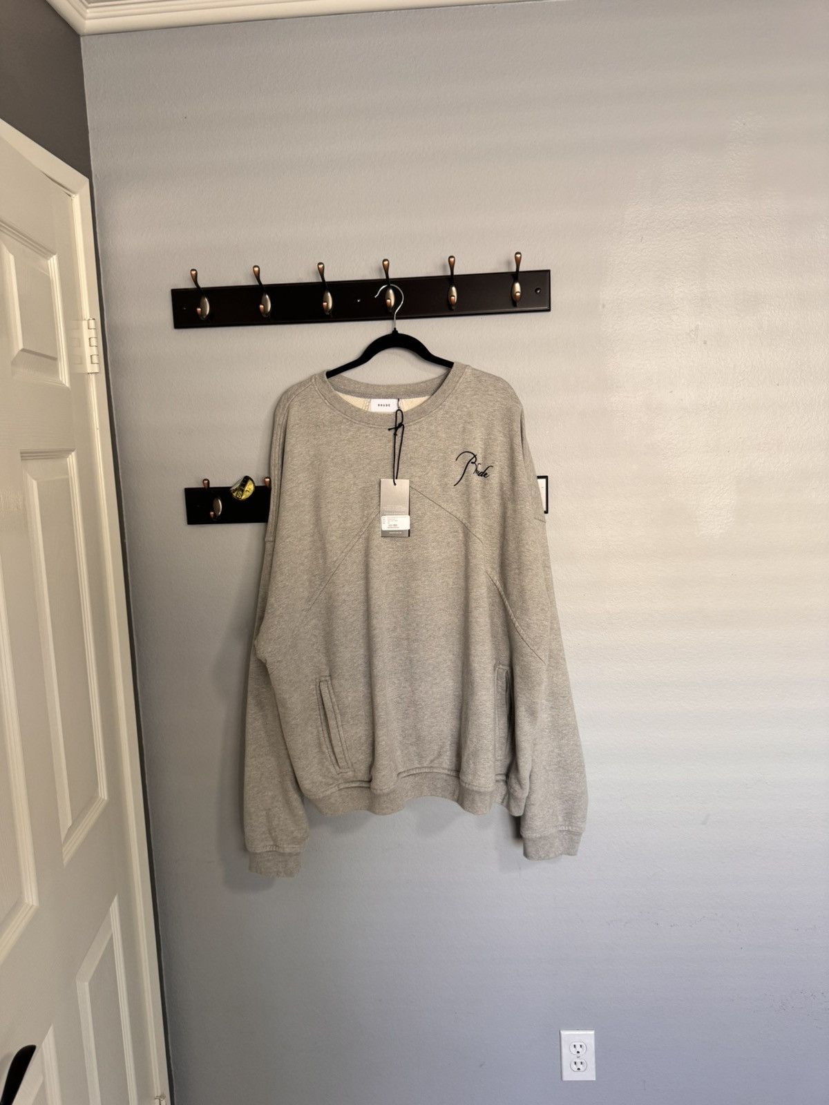 Rhude Rhude crewneck heather grey Size US XXL / EU 58 / 5 - 1 Thumbnail