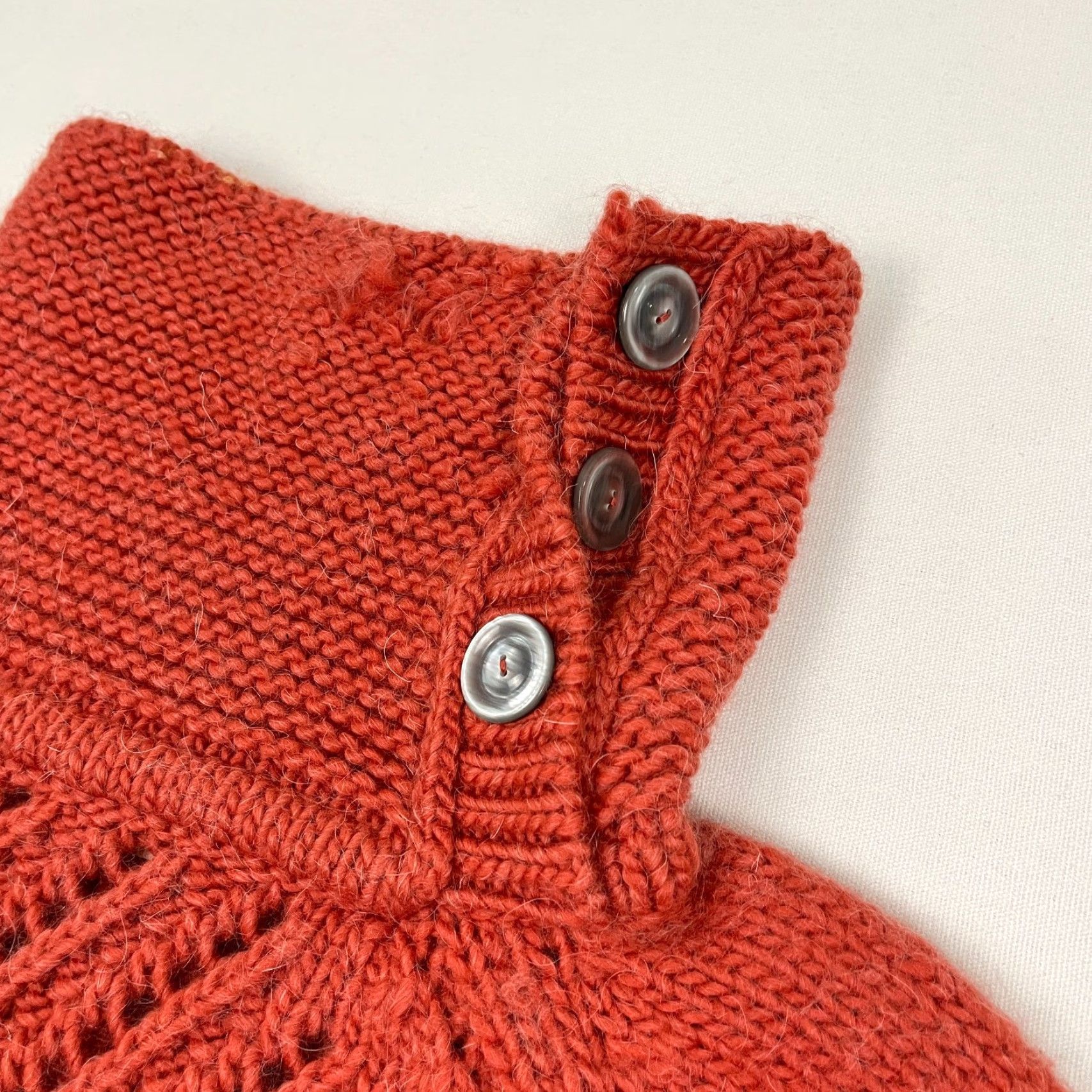 Vintage Fisherman Out of Ireland Sweater Womens M Orange Knit Virgin Wool Mohair Wool Blend Mock Funnel Long Sleeve Pullover Solid Size M / US 6-8 / IT 42-44 - 4 Thumbnail