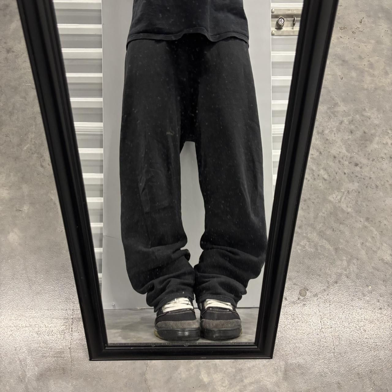 Japanese Brand × Vintage Crazy Vintage Y2K/2000s Black Essential Sweatpants! Size US 30 / EU 46 - 1 Thumbnail