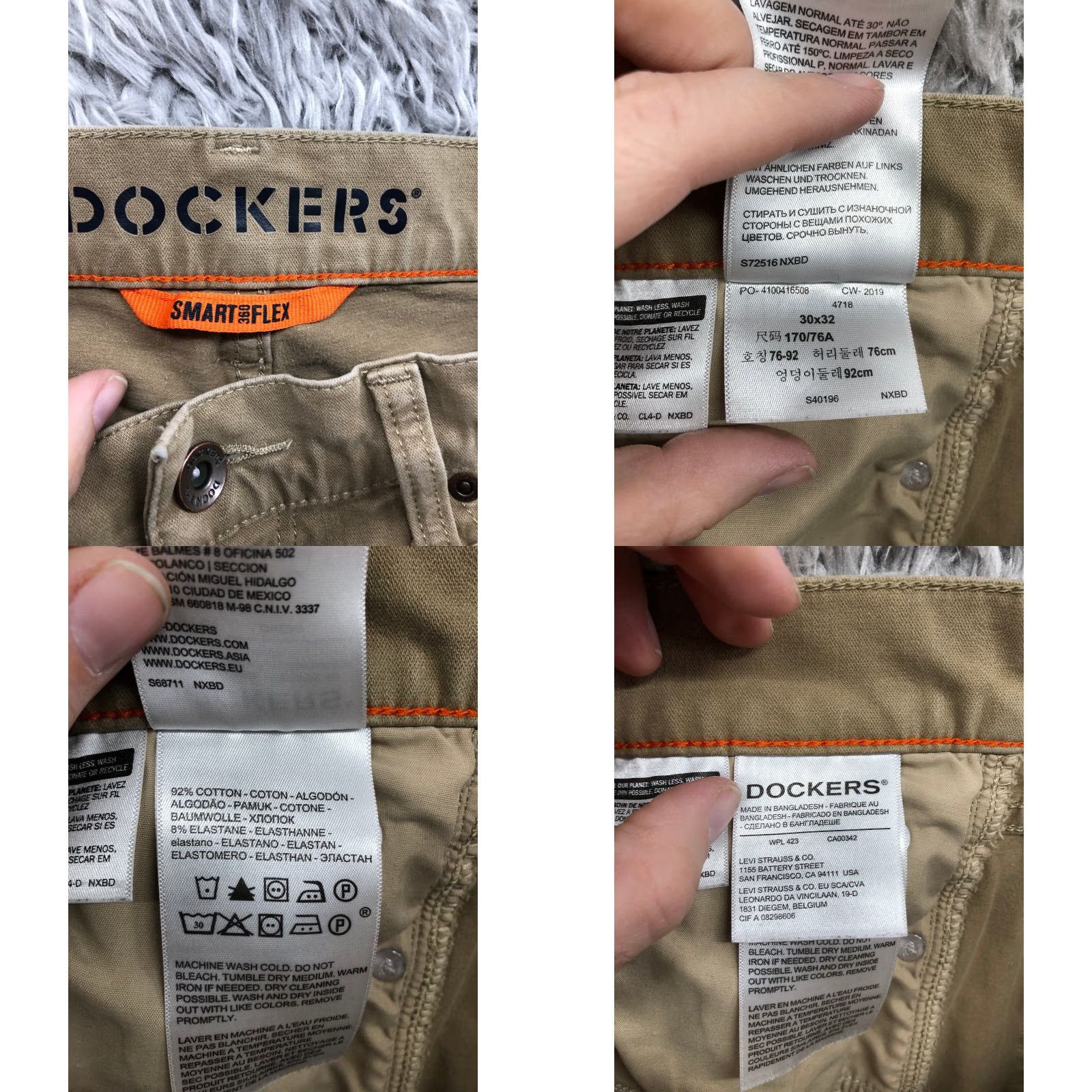 Dockers DOCKERS Slim Fit Jean Cut Chino Pants Size 30x32 Beige Mid Rise Straight Leg Mens Regular 5-Pocket Design Dockers Signature Khaki Size US 30 / EU 46 - 9 Thumbnail