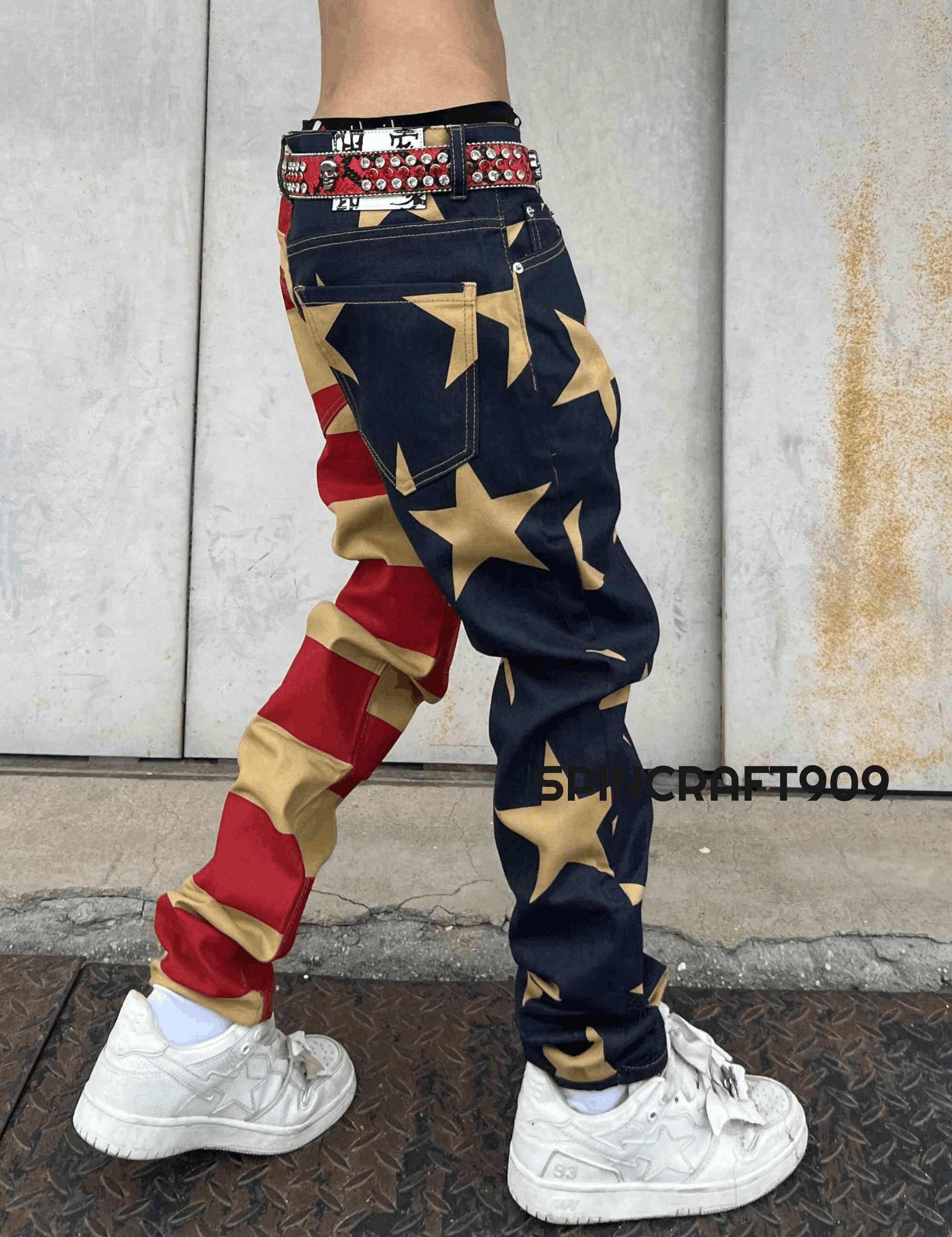 Jean American Flag Graphic Denim Jeans Size US 28 / EU 44 - 2 Thumbnail