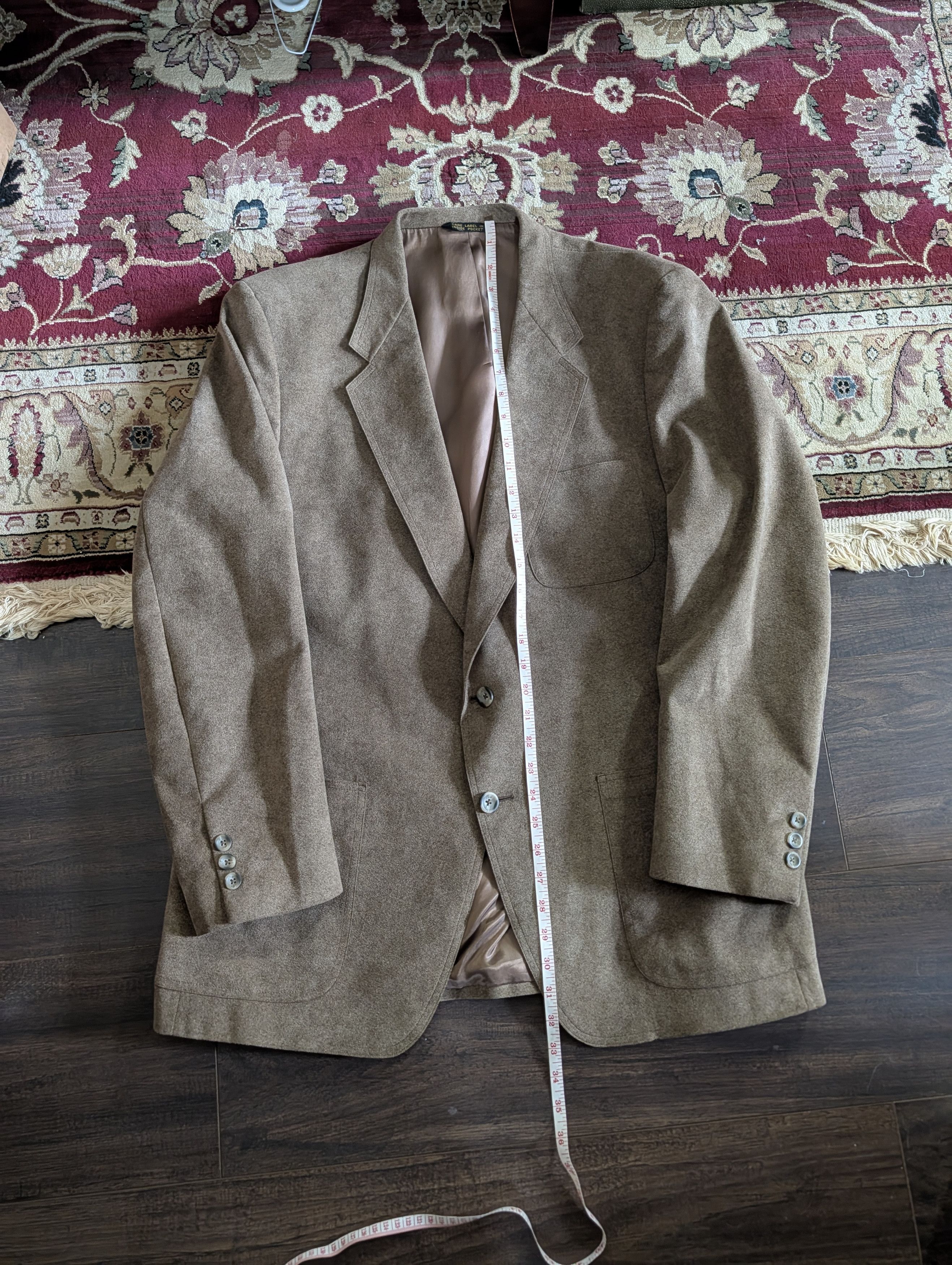 A.O. CMS Doncaster A.O. White VTG suede-like MiUSA sport coat Size 44R - 16 Thumbnail