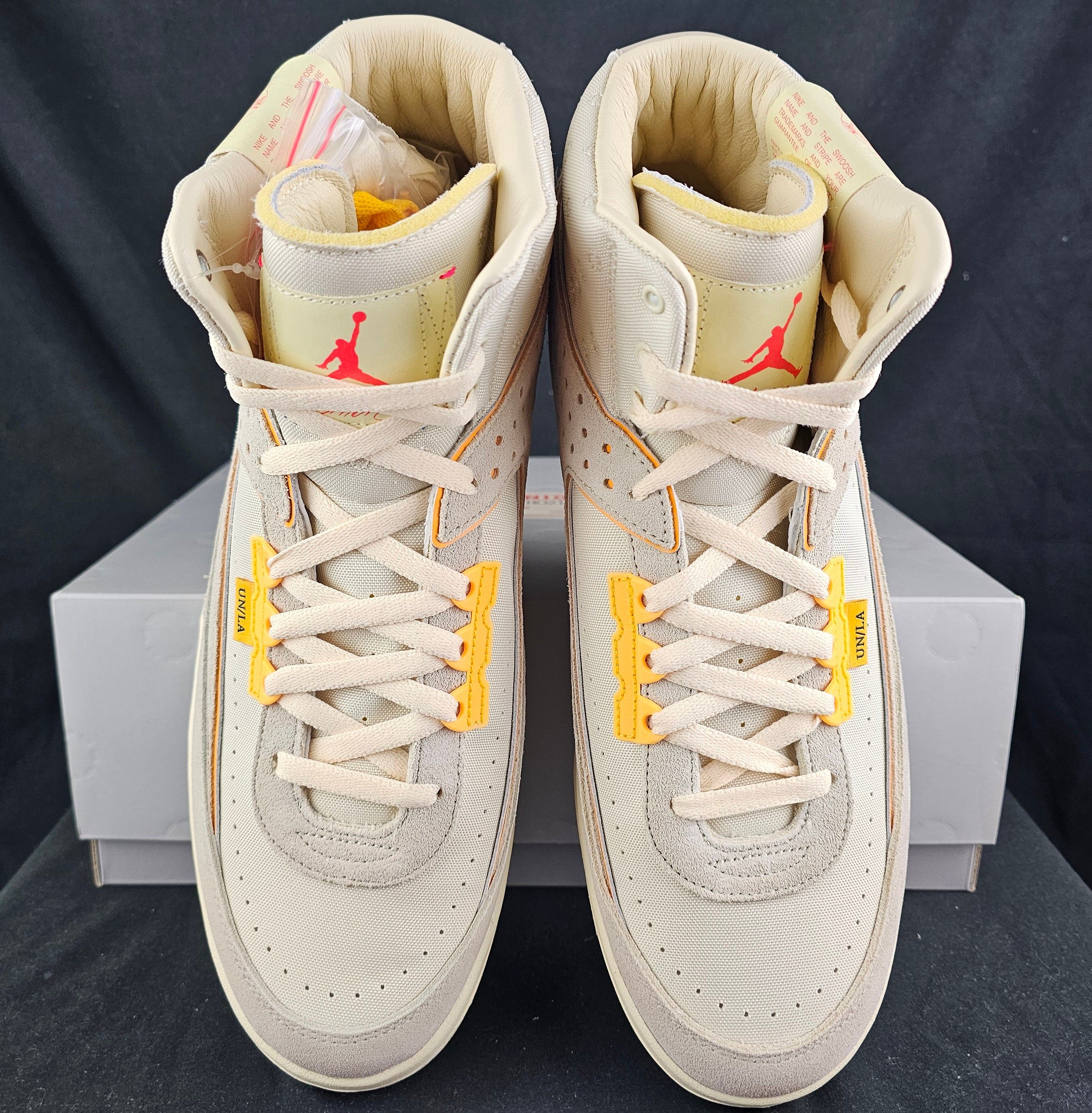Jordan Brand Nike Jordan 2 Retro SP Union LA Rattan Cream Orange Yellow Size US 13 / EU 46 - 4 Thumbnail