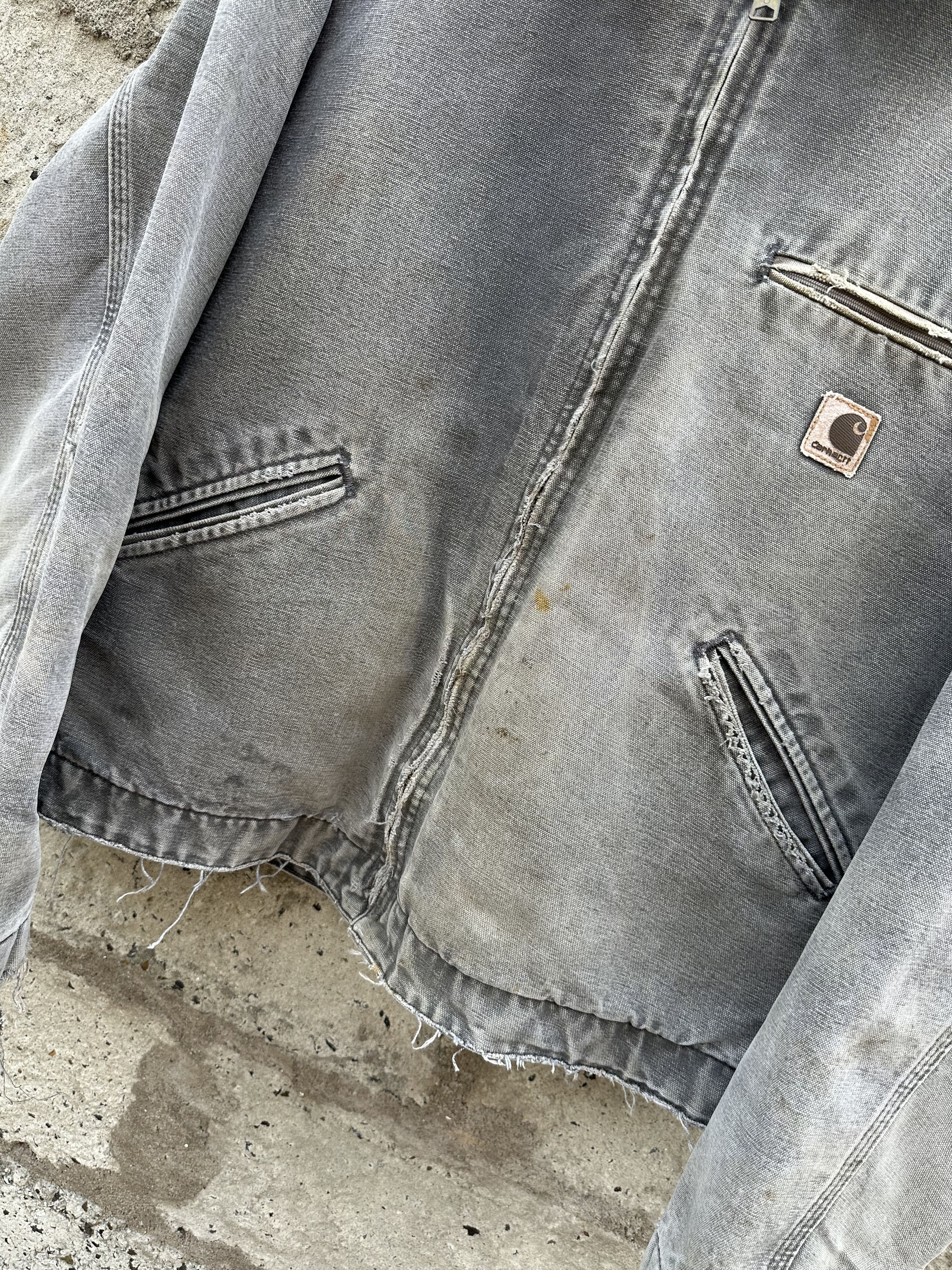 Carhartt vintage 90s Carhartt J97 PTL Detroit Jacket Thrashed & Faded Size US XL / EU 56 / 4 - 5 Thumbnail