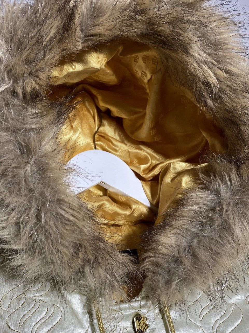 Rocawear Vintage Y2K Rocawear Jacket Embroidered Cream Down Faux Fur Size L / US 10 / IT 46 - 6 Thumbnail