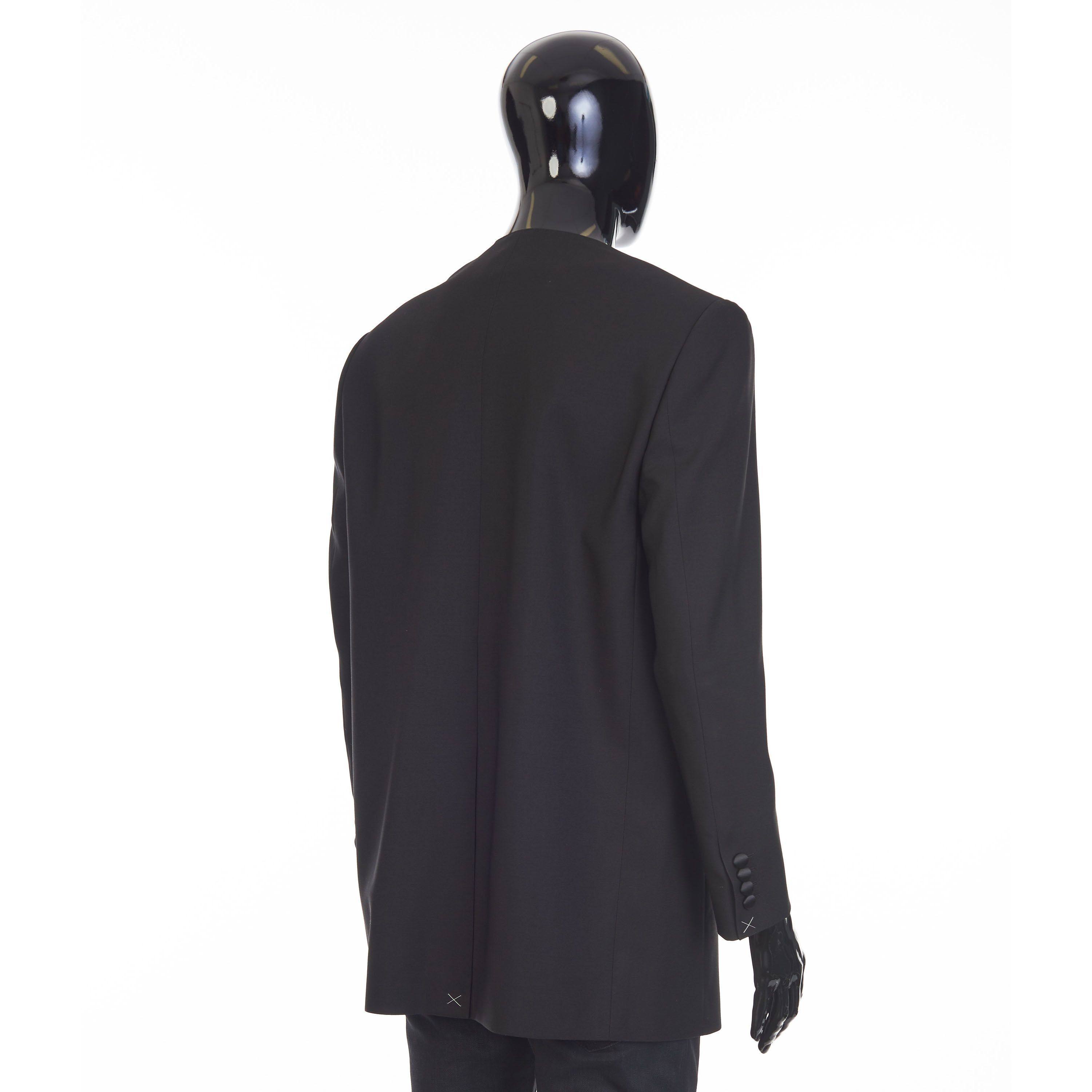 Celine Boxy Tux Jacket - Stone/Stud Embroidery, Grain De Poudre Size 38R - 6 Thumbnail