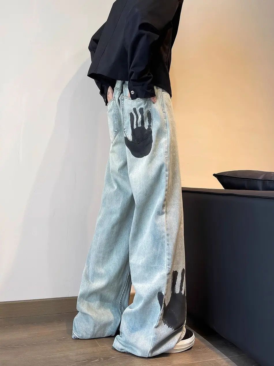Japanese Brand Retro loose high street micro flared jeans Size US 32 / EU 48 - 6 Thumbnail