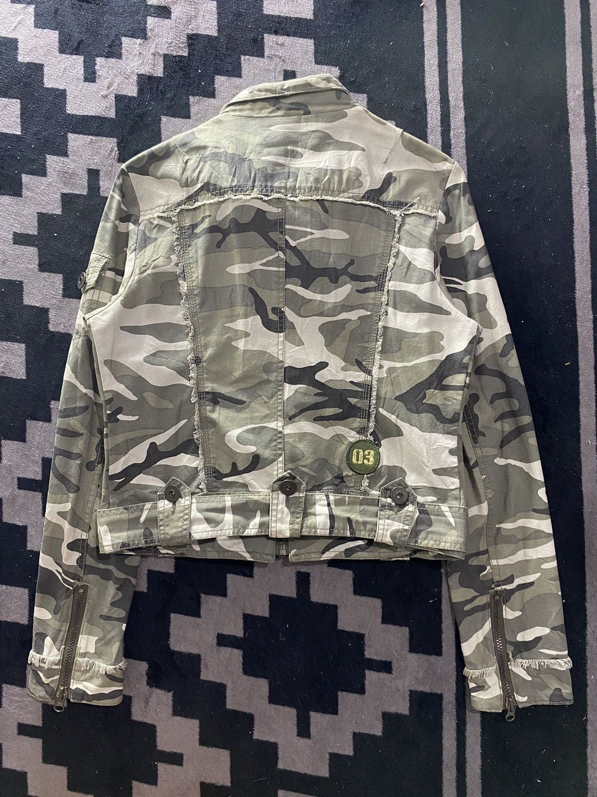 If Six Was Nine × Japanese Brand × Le Grande Bleu (L.G.B.) 2000s nipper studed distressed camo jacket goa style Size US M / EU 48-50 / 2 - 2 Thumbnail