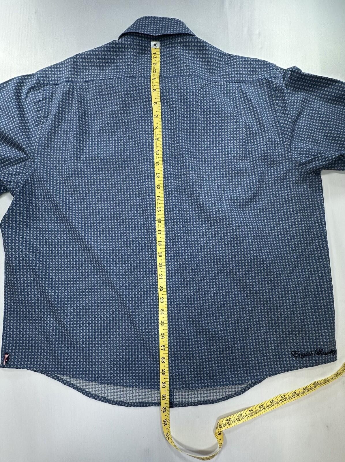 English Laundry English Laundry Tall Embroidered Button Up Blue Mens 2XLT Size US XXL / EU 58 / 5 - 3 Thumbnail