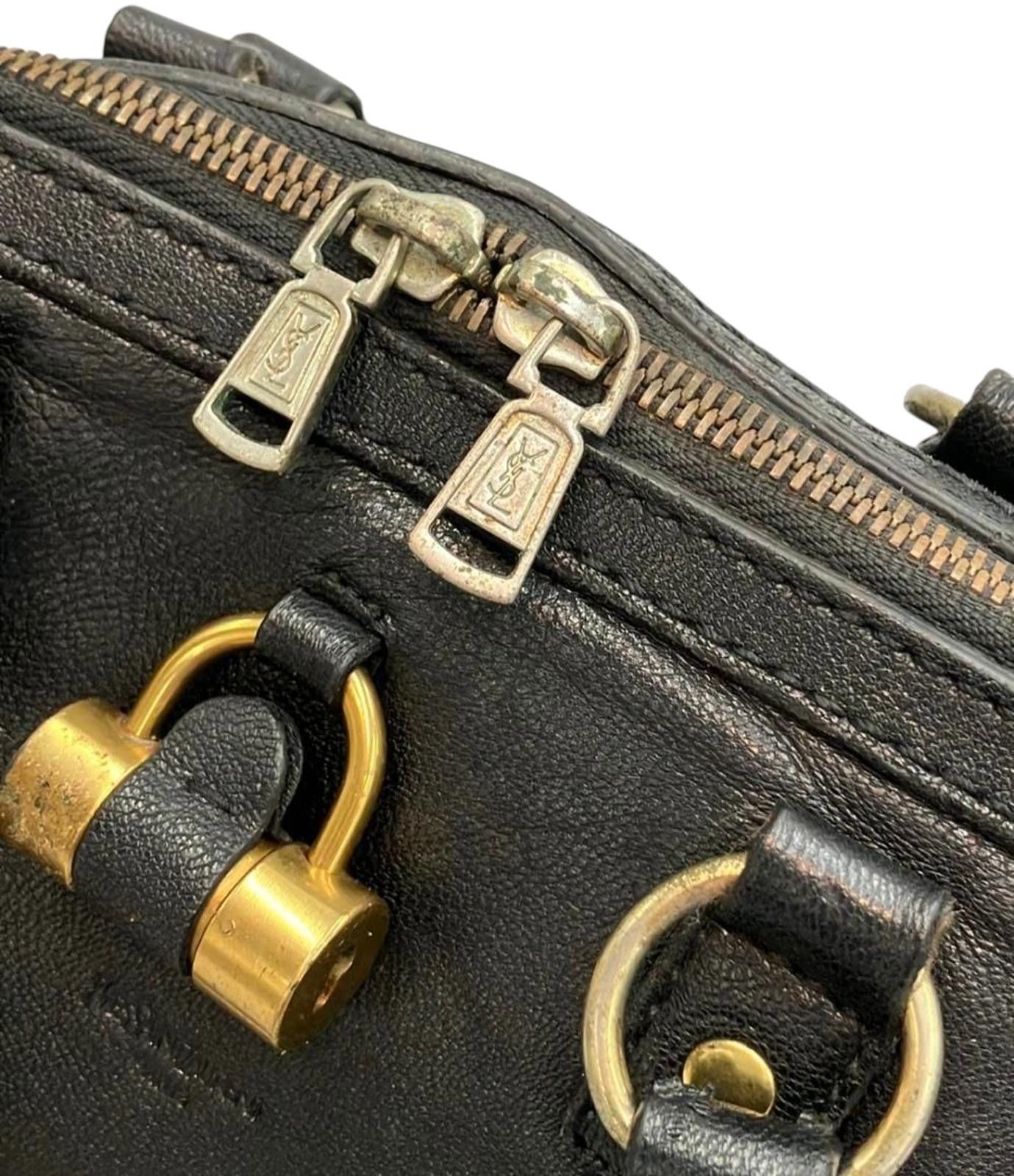 Saint Laurent Paris Saint Laurent - Black Leather Handbag Size ONE SIZE - 7 Thumbnail