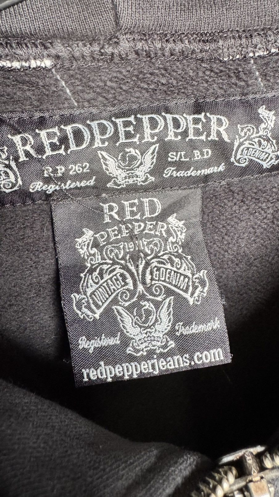Japanese Brand Vintage Ref Pepper Vintage Denim zipper Hoodie Size US L / EU 52-54 / 3 - 8 Thumbnail