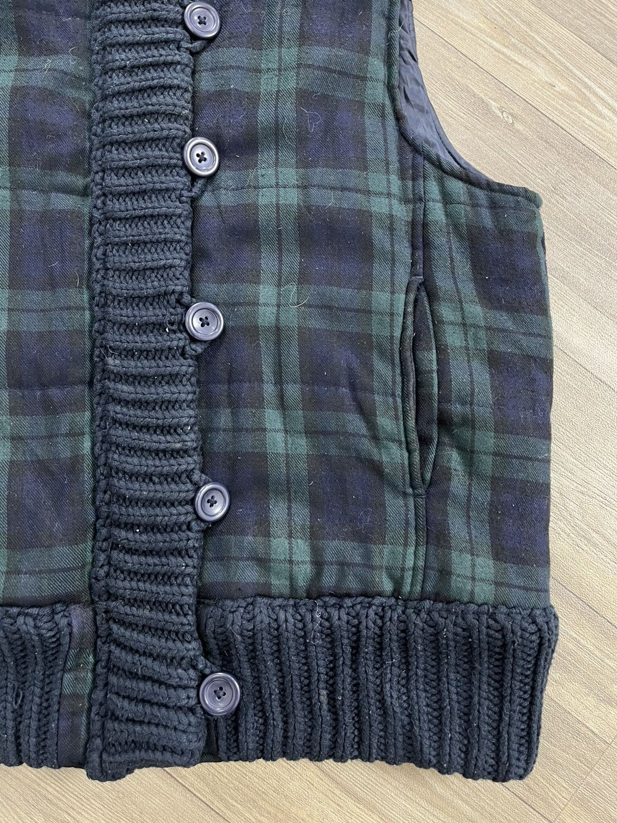 Japanese Brand 2000s Hysteric Glamour Goa Style Plaid Down Jacket Fur Vest Size US M / EU 48-50 / 2 - 5 Thumbnail