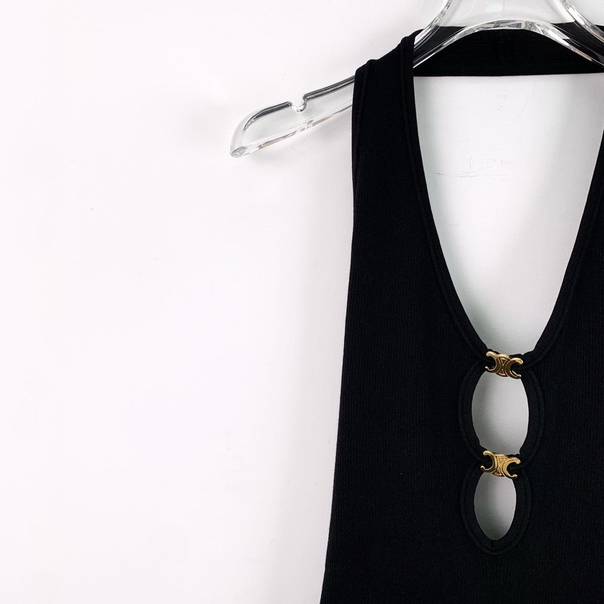 Celine Celine Triomphe Silk Backless Sleeveless Dress K26WX Size L / US 10 / IT 46 - 3 Thumbnail