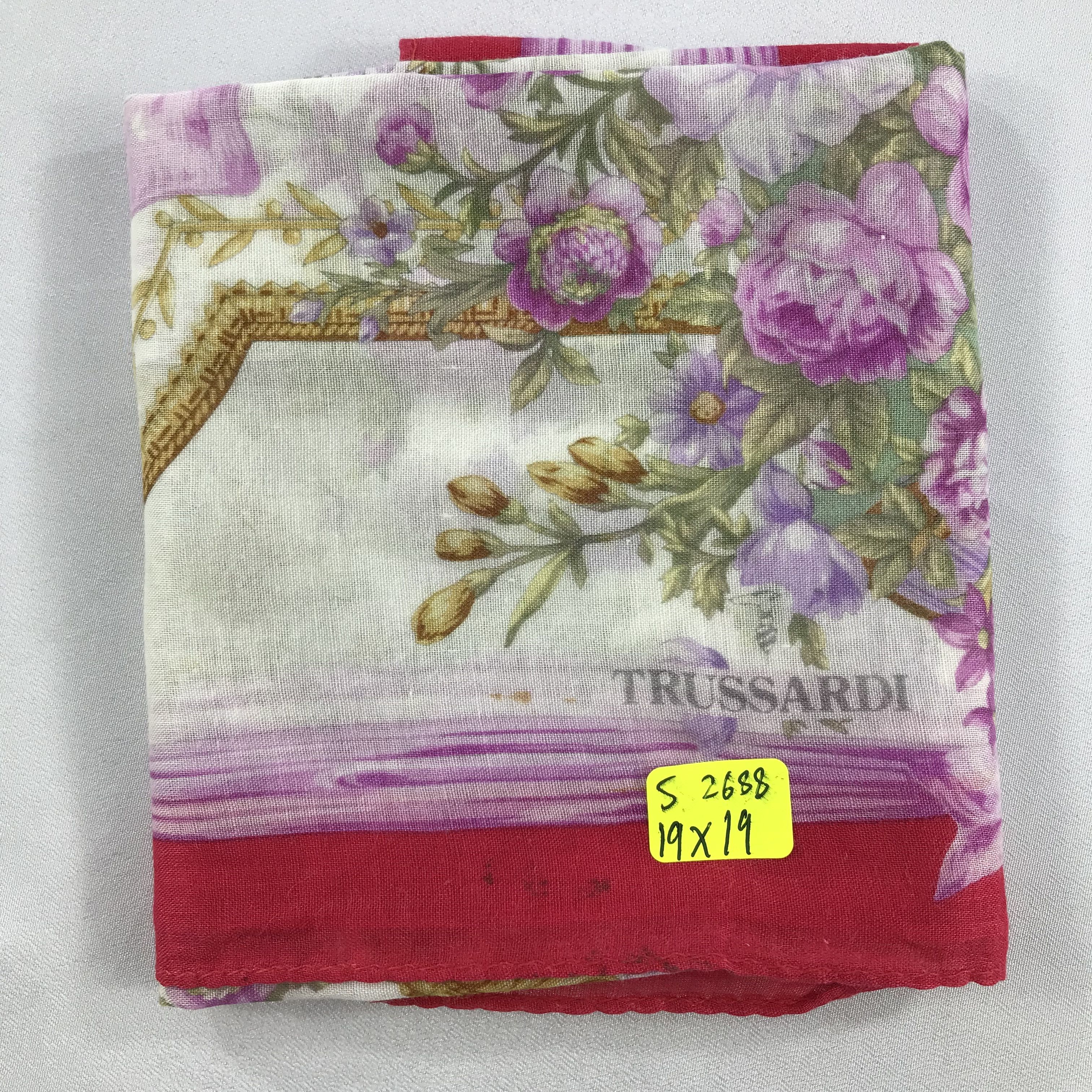 Trussardi × Vintage Trussardi Bandana / Handkerchief / Neckerchief - S2688 Size ONE SIZE - 5 Thumbnail