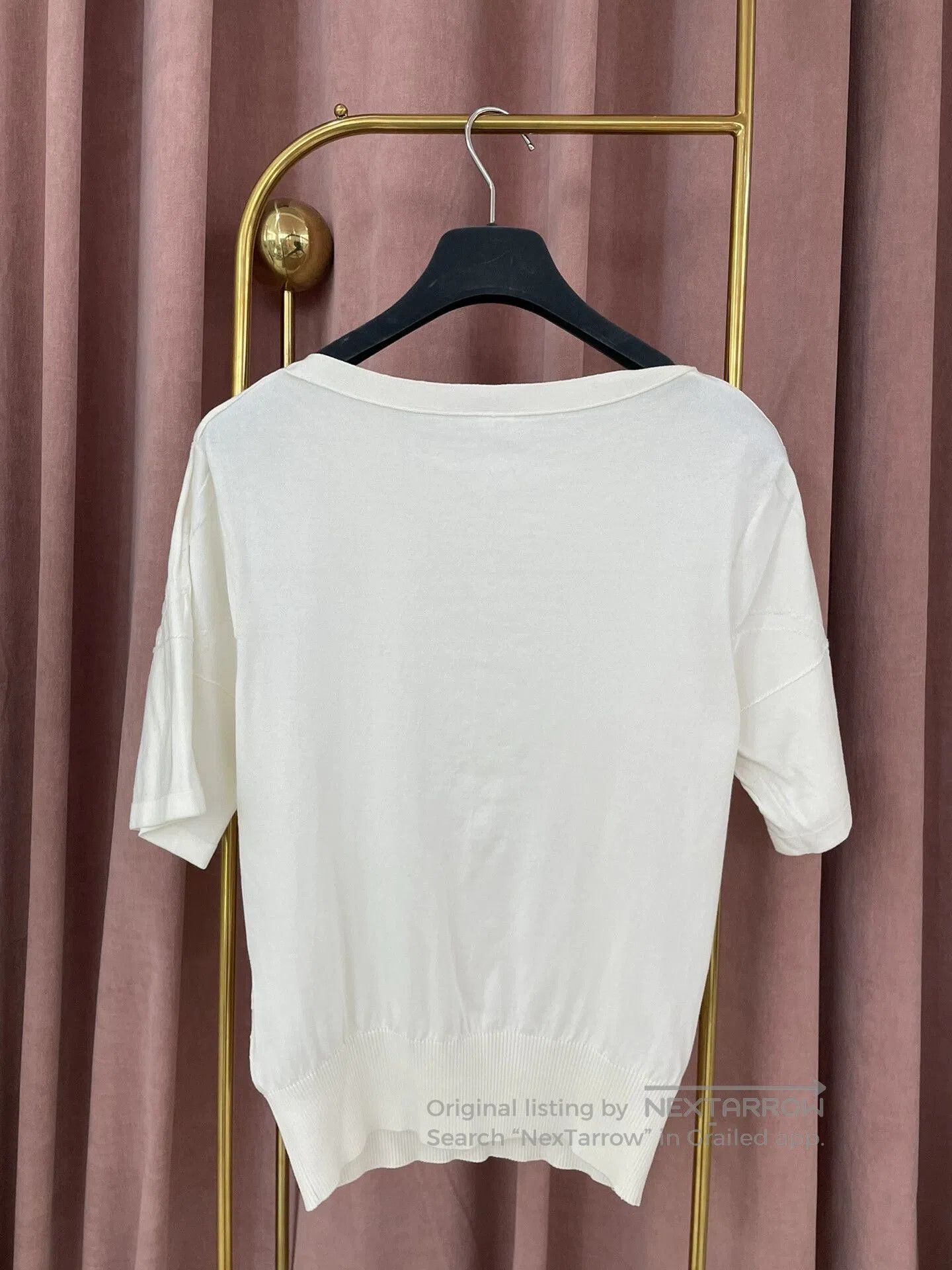 Hermes Hermes White Short Sleeve Knit Top. Size M / US 6-8 / IT 42-44 - 2 Thumbnail