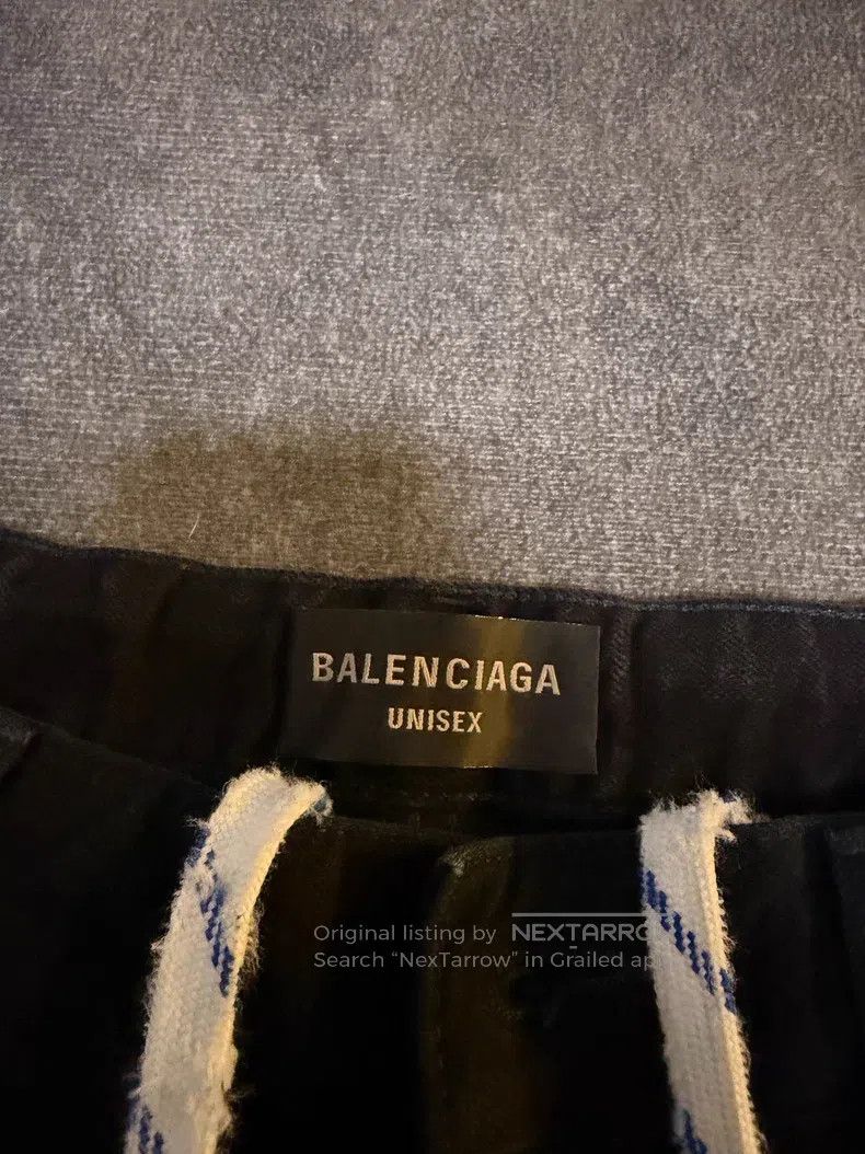 Balenciaga Balenciaga size S Drawcord Washed Tie-Dye Deconstructed De Size US 27 - 3 Thumbnail